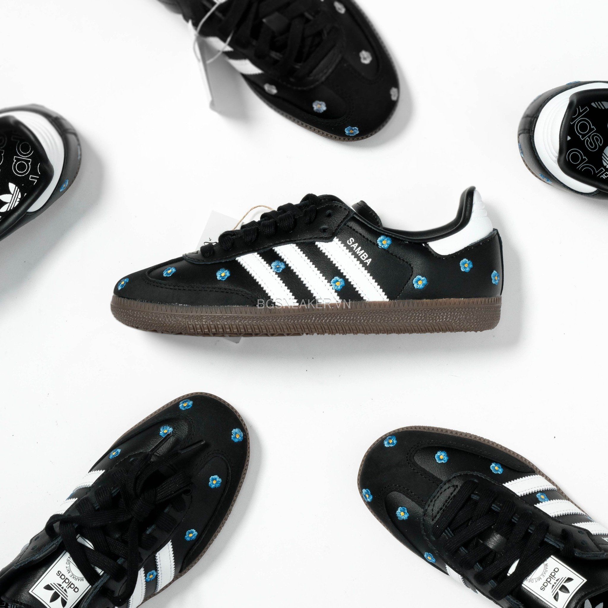  Giày adidas Samba OG Light Blue Floral Core Black IF4397 