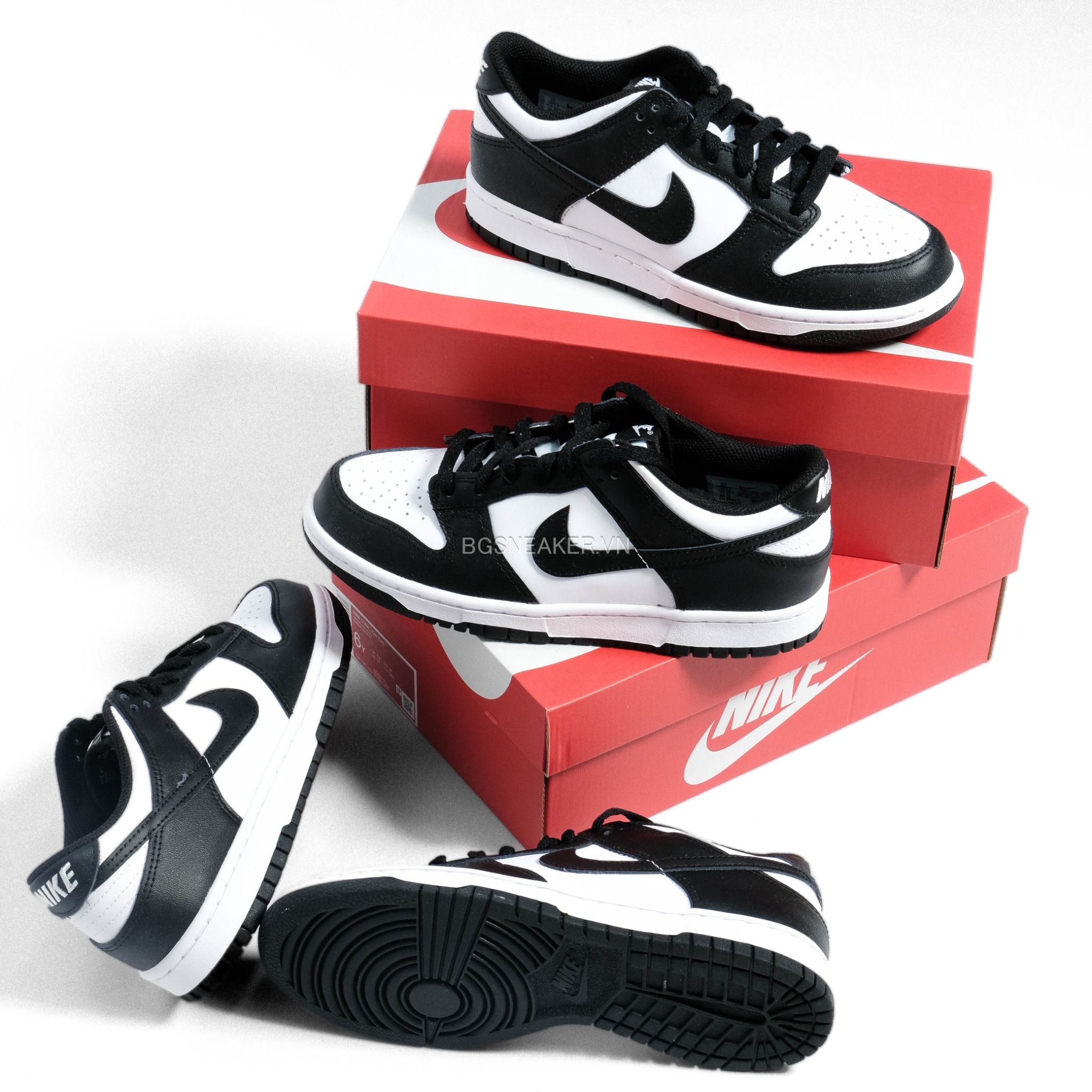  Giày Nike Dunk Low Retro White Black Panda (GS) CW1590-100 