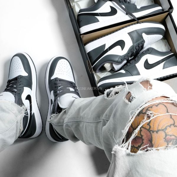  GIÀY Nike Air Jordan 1 Low 'White Iron Grey' 553558-152 