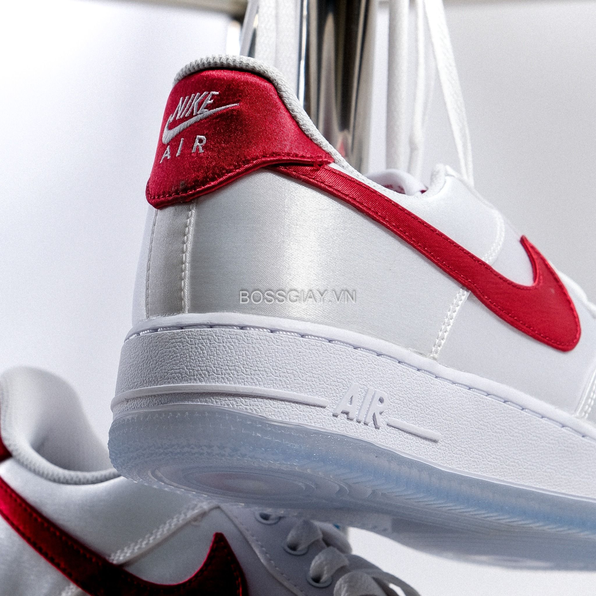  Nike Air Force 1 Low 07 Satin White Varsity Red [ DX6541-100 ] 