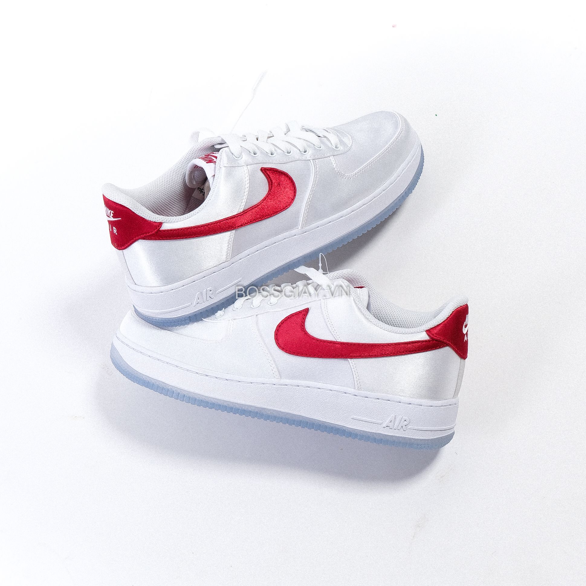  Nike Air Force 1 Low 07 Satin White Varsity Red [ DX6541-100 ] 