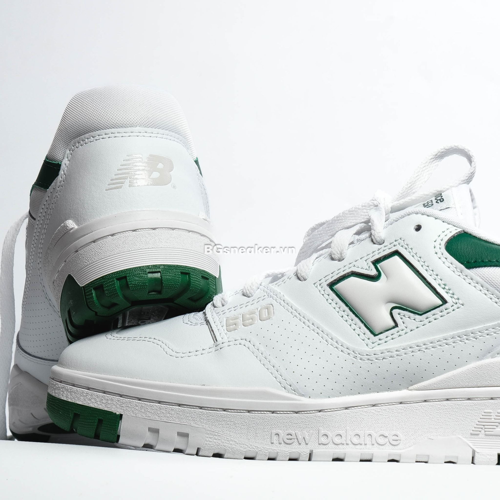  Giày New Balance 550 White Green Cream BB550SWB 