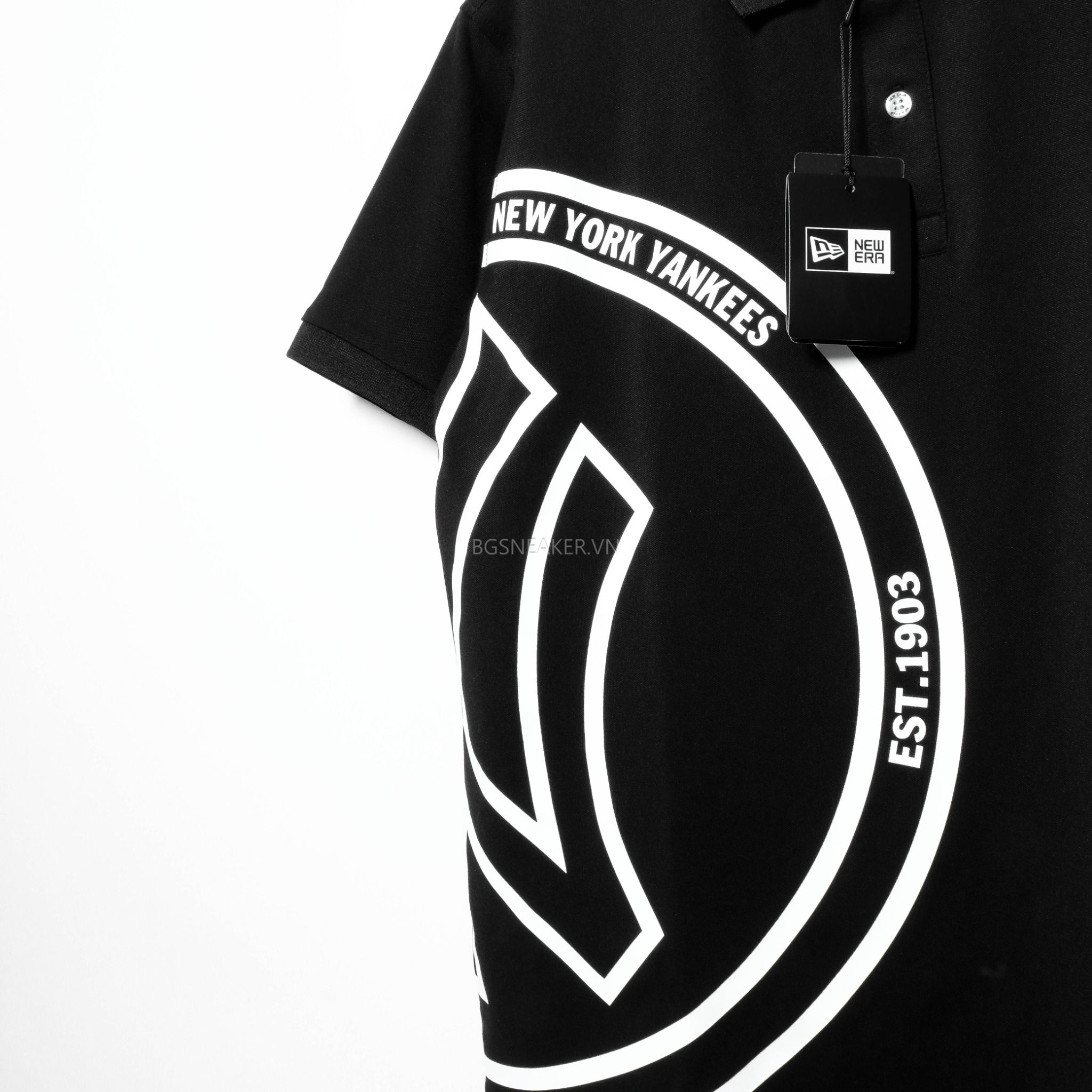  Áo Thun Polo New Era Yankee Black White 13533669 