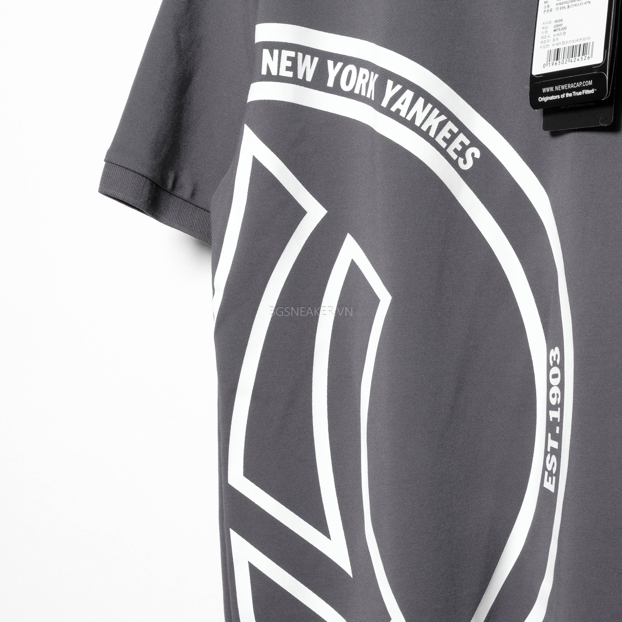  Áo Thun Polo New Era Yankee Grey White 13533671 