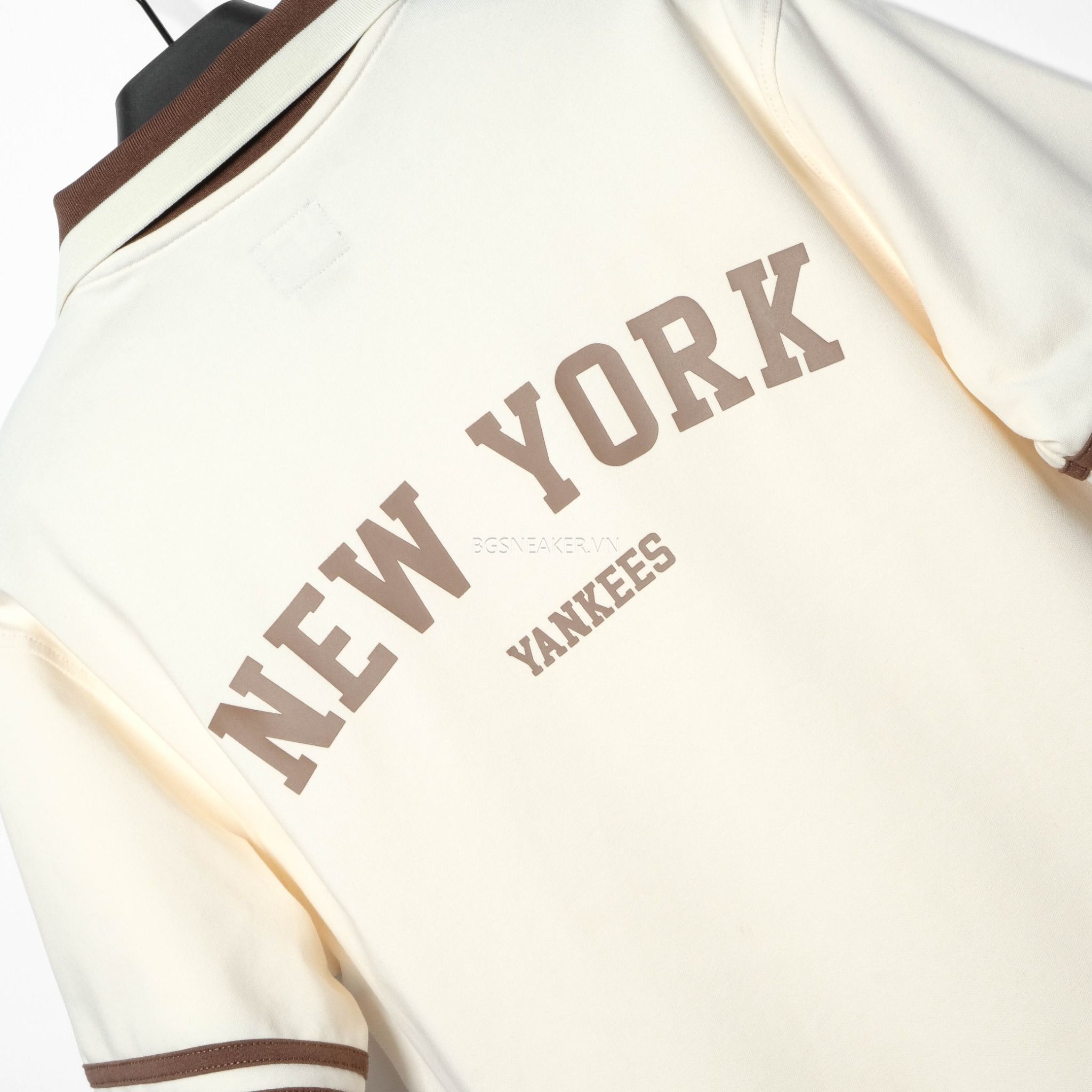  Áo Thun Polo New Era Korea New Yorks Yankees Brown Cream  13566876 