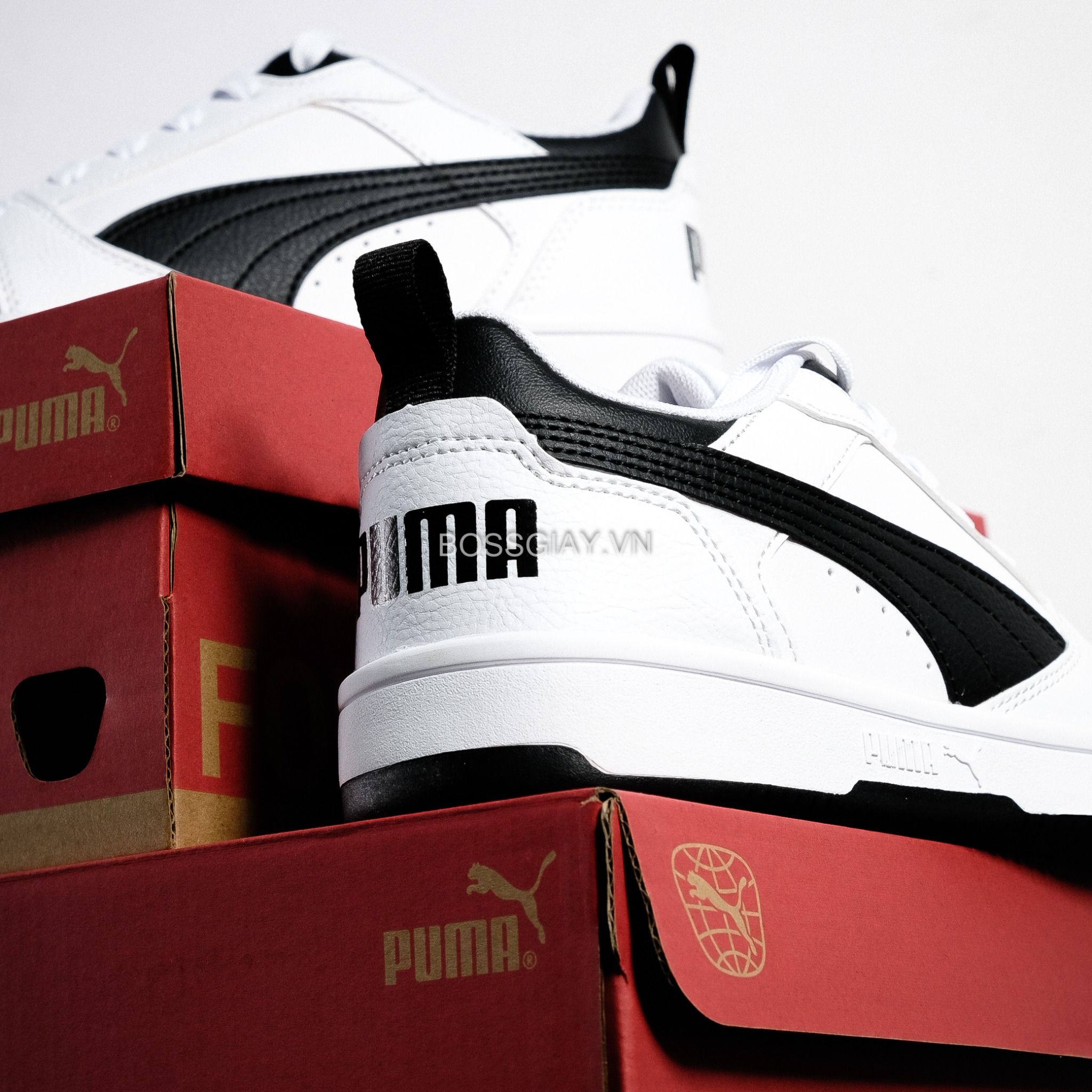  PUMA Rebound V6 Low White Black 392328-02 