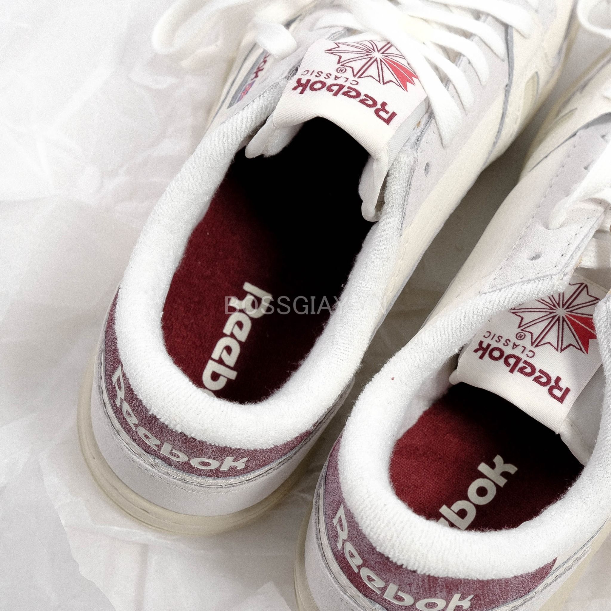  Reebok LT Court Chalk Classic Burgundy   FZ6006 