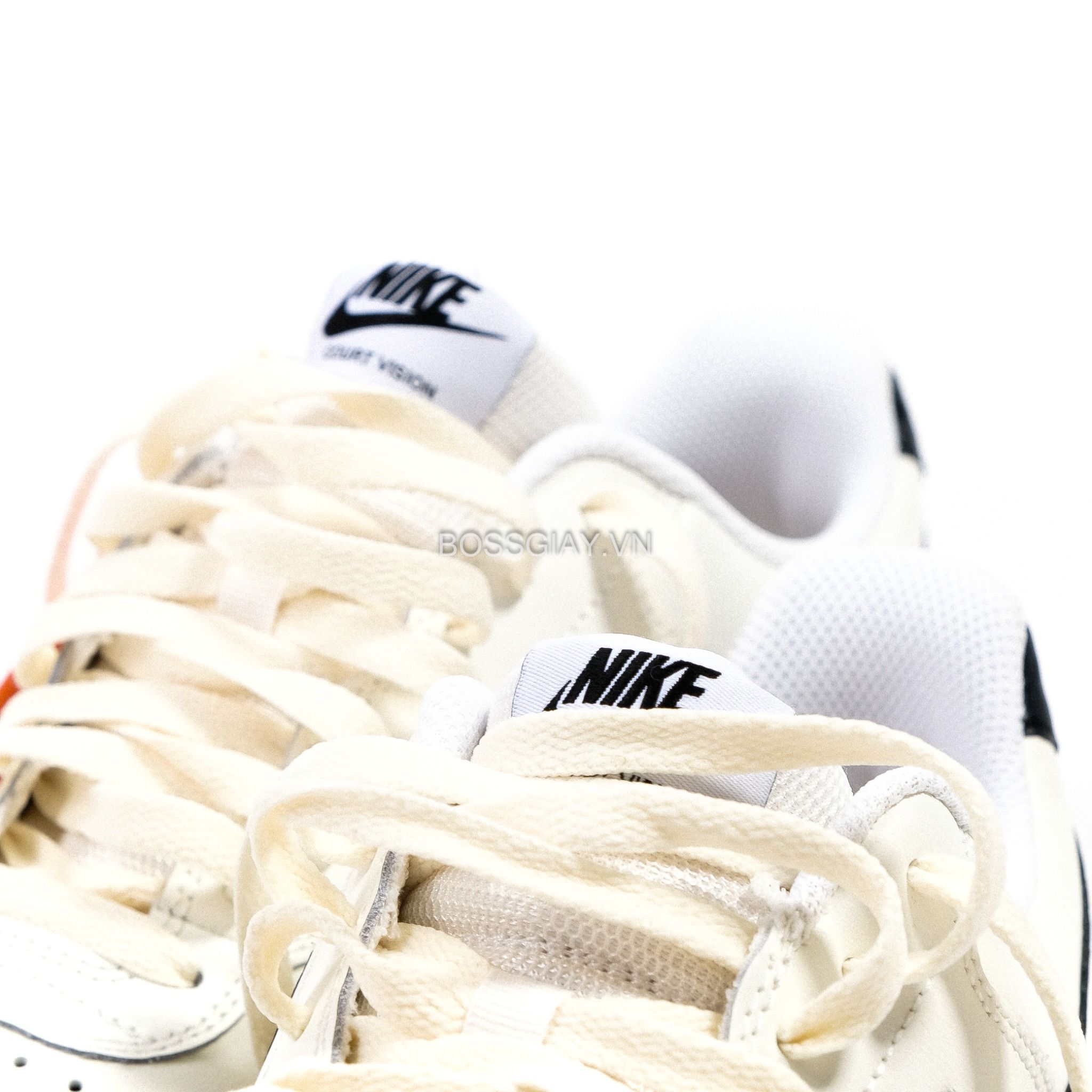  Nike Court Vision Low Shoes Sail Light Brown White Black  FQ8075-133 