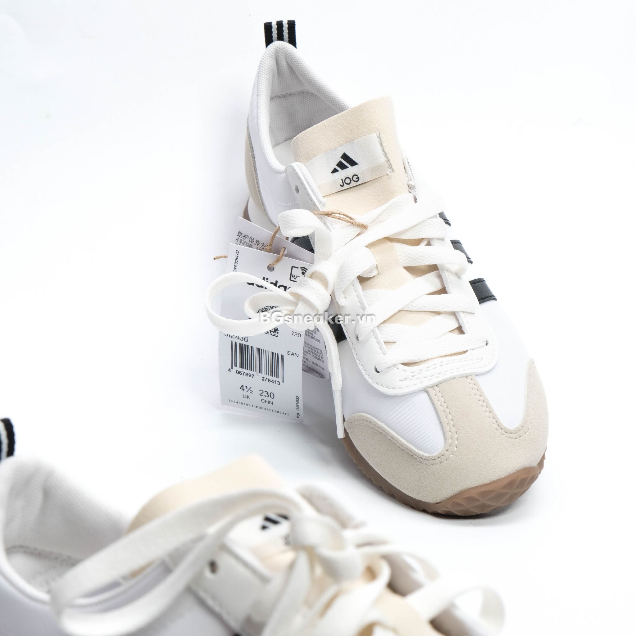  Giày Adidas Neo VS JOG 2.0 White Tan JI2436 