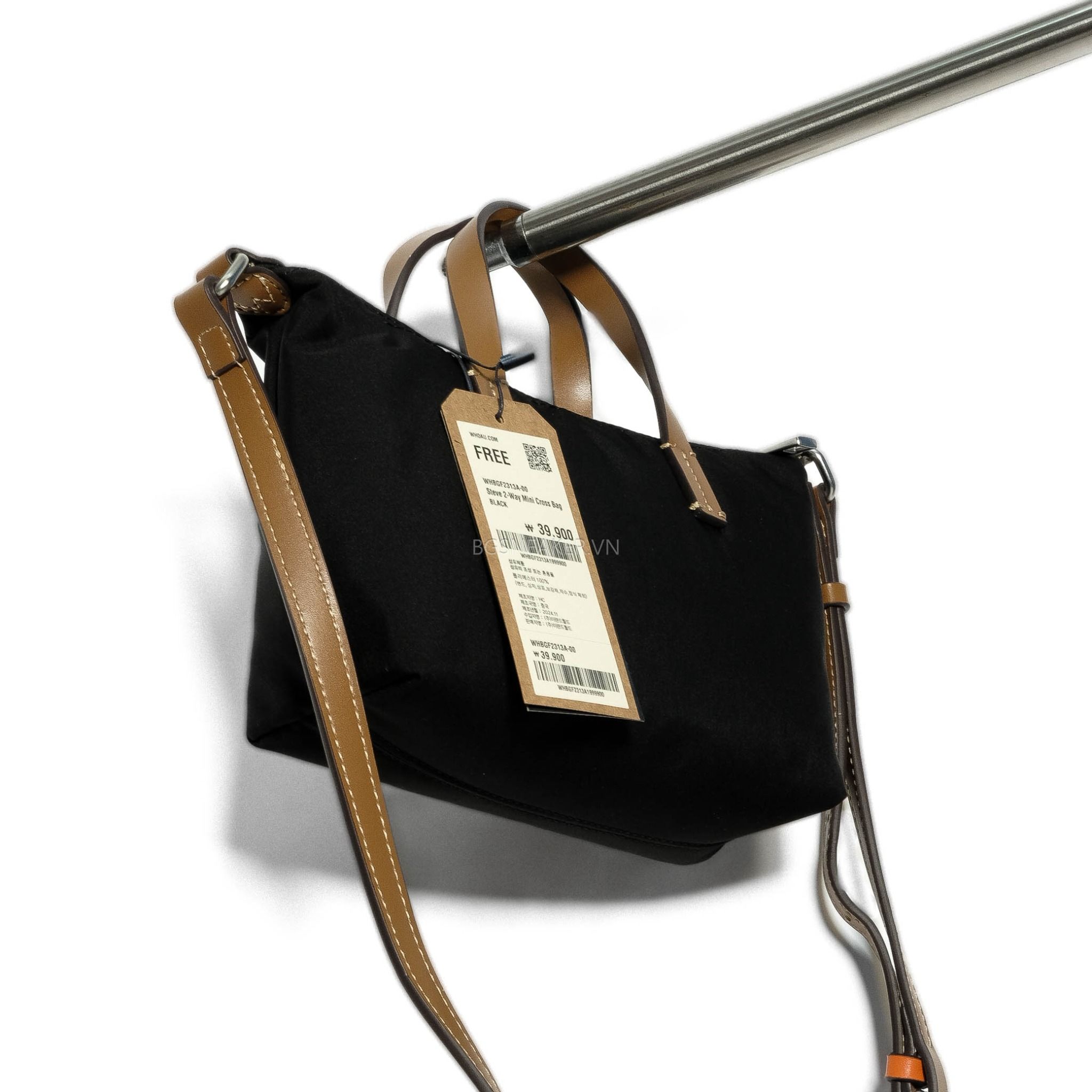  Túi WHOAU Steve 2 Way Mini Cross Bag WHBGF2313A 3 BLACK 