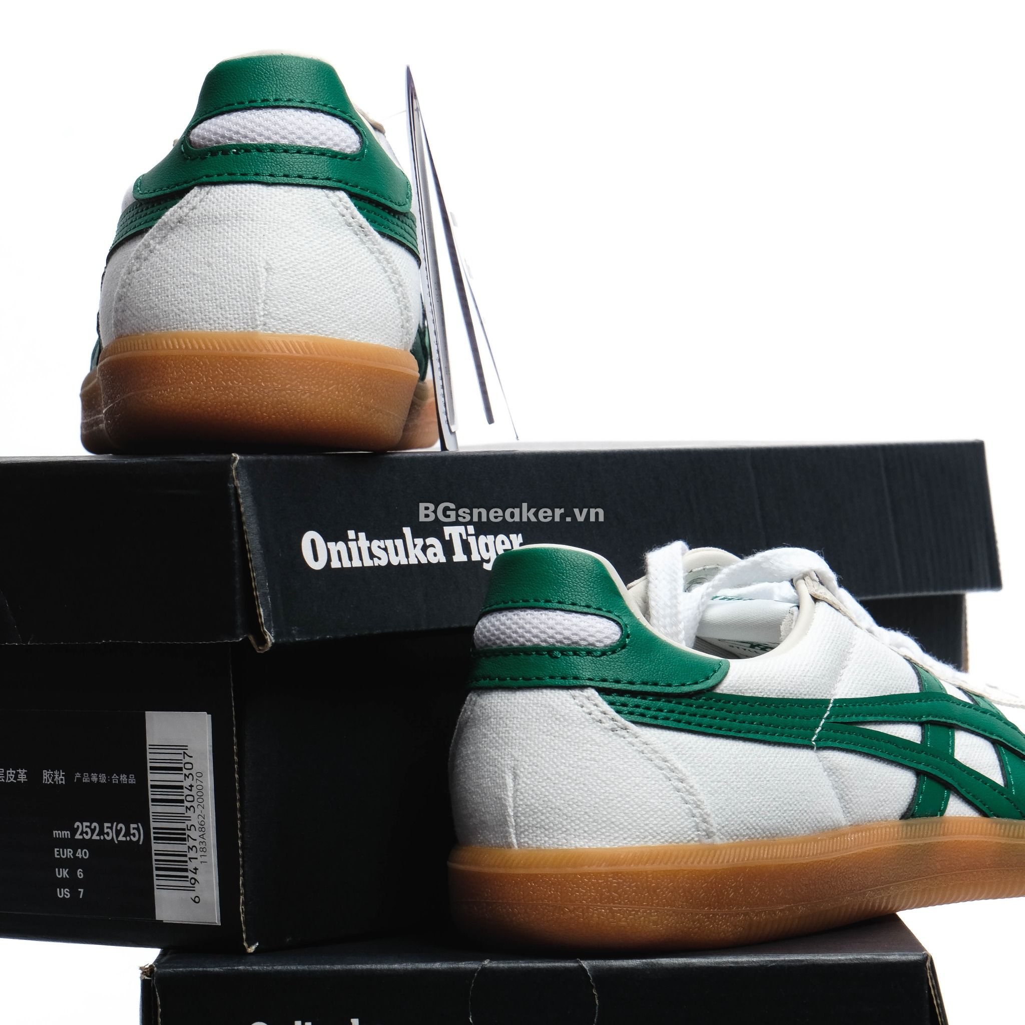  Giày ONITSUKA TIGER TOKUTEN WHITE GREEN GUM 1183C291-100 