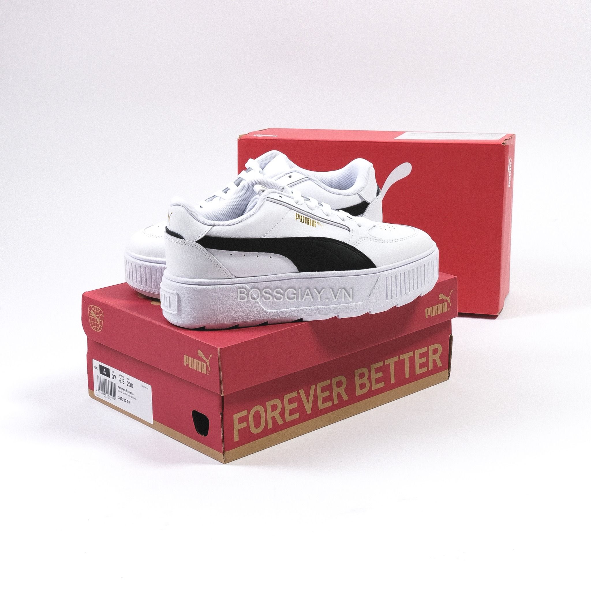  Puma Karmen Rebelle White Black Gold  387212 02 