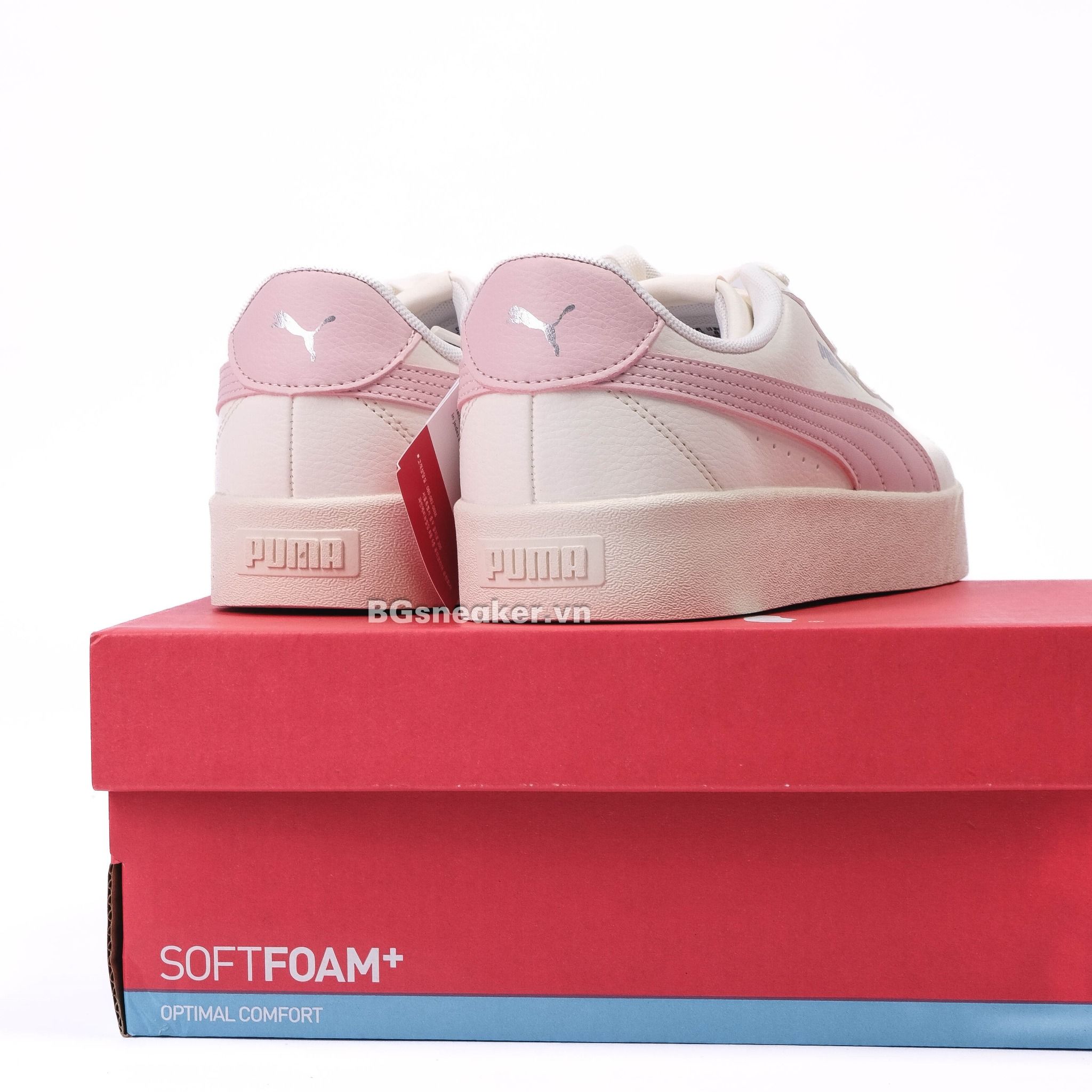 ★PUMA★ Sky Clean White Pink 38014705 380147-05 WMNS) PUMA Skye Clean Casual Board Shoes White/Pink 380147-05