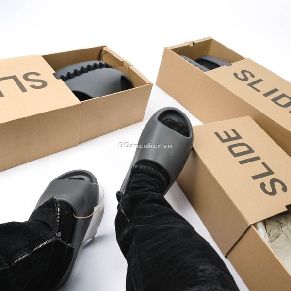  Dép Yeezy Slides Slate Grey ID2350 