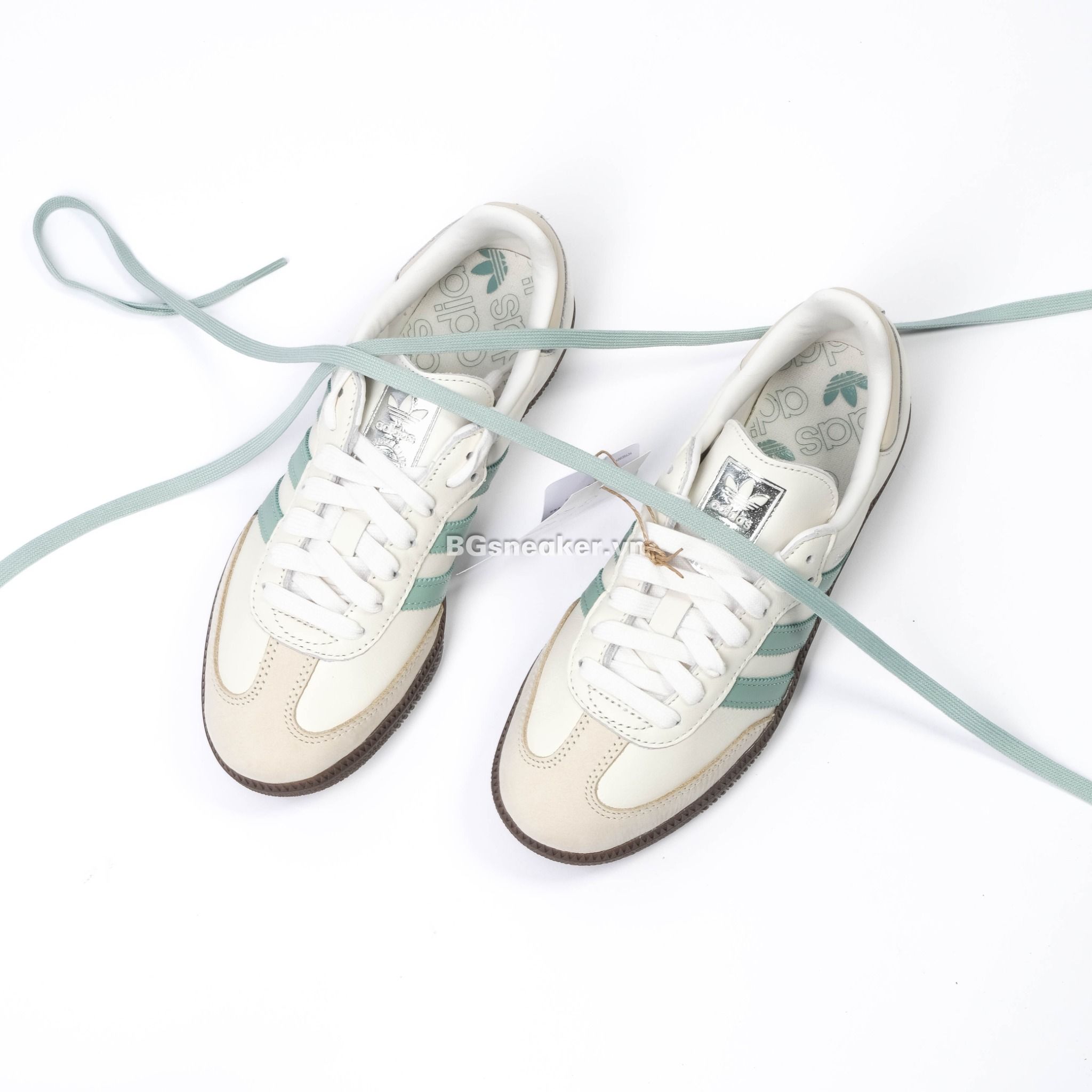  Giày Adidas Samba OG White Hazy Green IH2752 