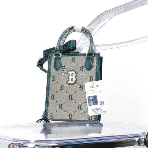  Túi MLB  Monogram Tote Bag Mini Boston Grey Greeen  7ACRMDB4N-43BGL 
