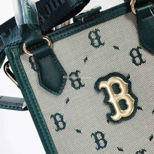  Túi MLB  Monogram Tote Bag Mini Boston Grey Greeen  7ACRMDB4N-43BGL 