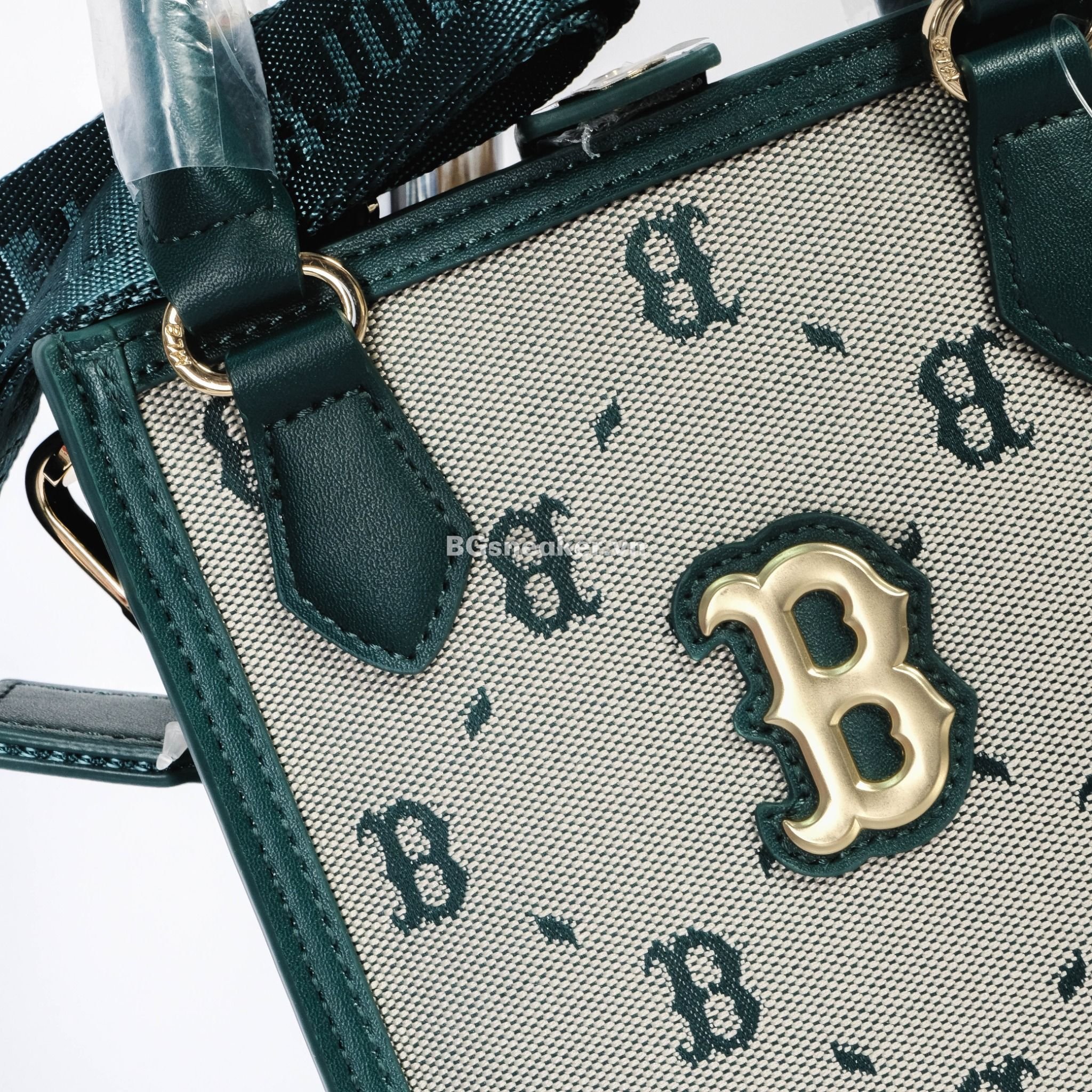  Túi MLB  Monogram Tote Bag Mini Boston Grey Greeen  7ACRMDB4N-43BGL 