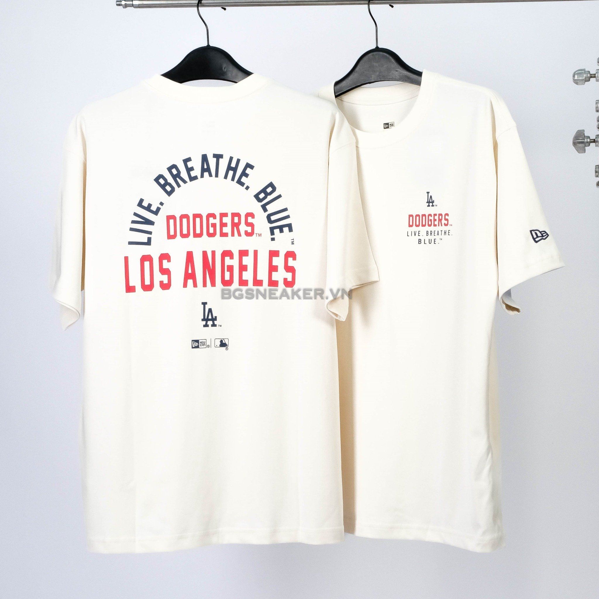  Áo Thun New Era LA Dodgers  Live breathe Blue Cream 14413062 