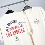  Áo Thun New Era LA Dodgers  Live breathe Blue Cream 14413062 