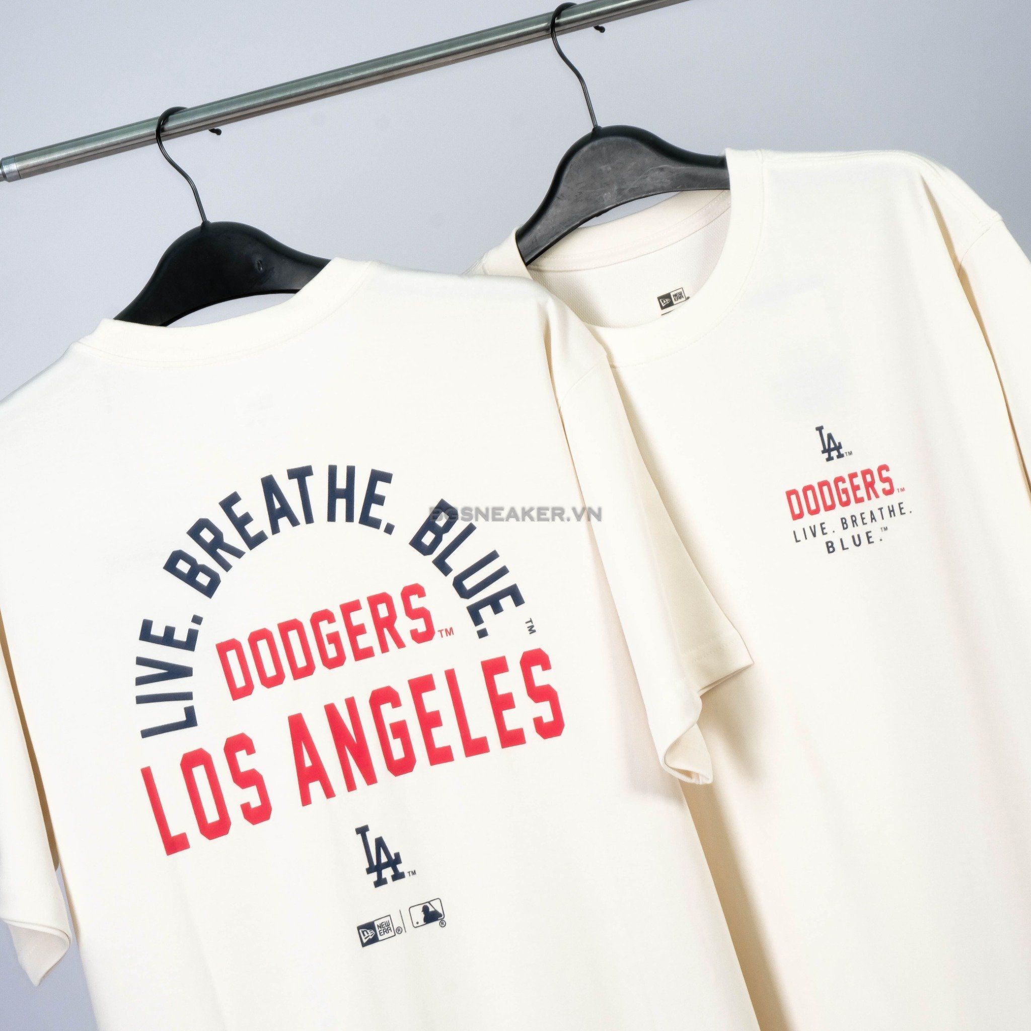 Áo Thun New Era LA Dodgers  Live breathe Blue Cream 14413062 