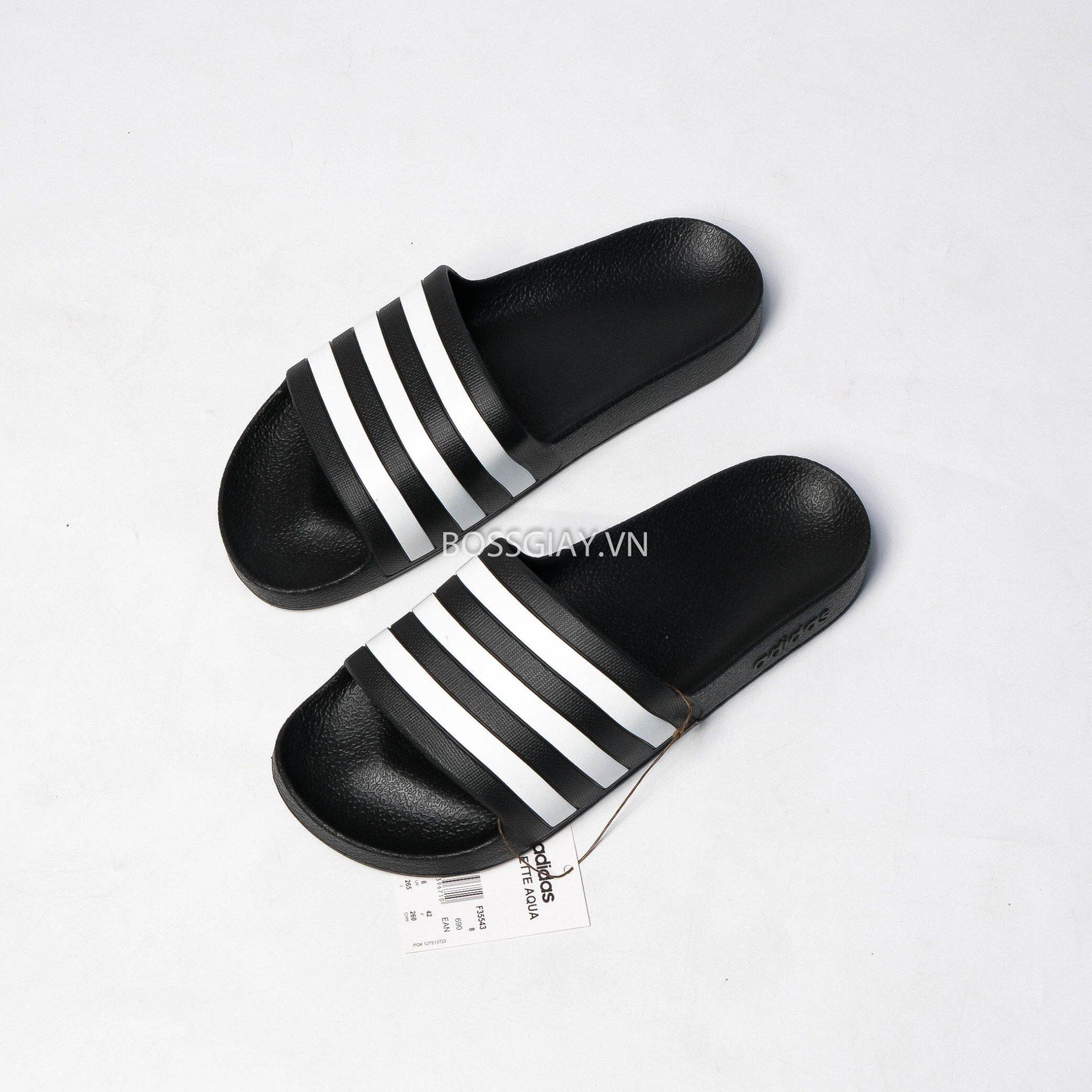  Dép Adidas Adilette Slide Aqua Black White [ F35543 ] 