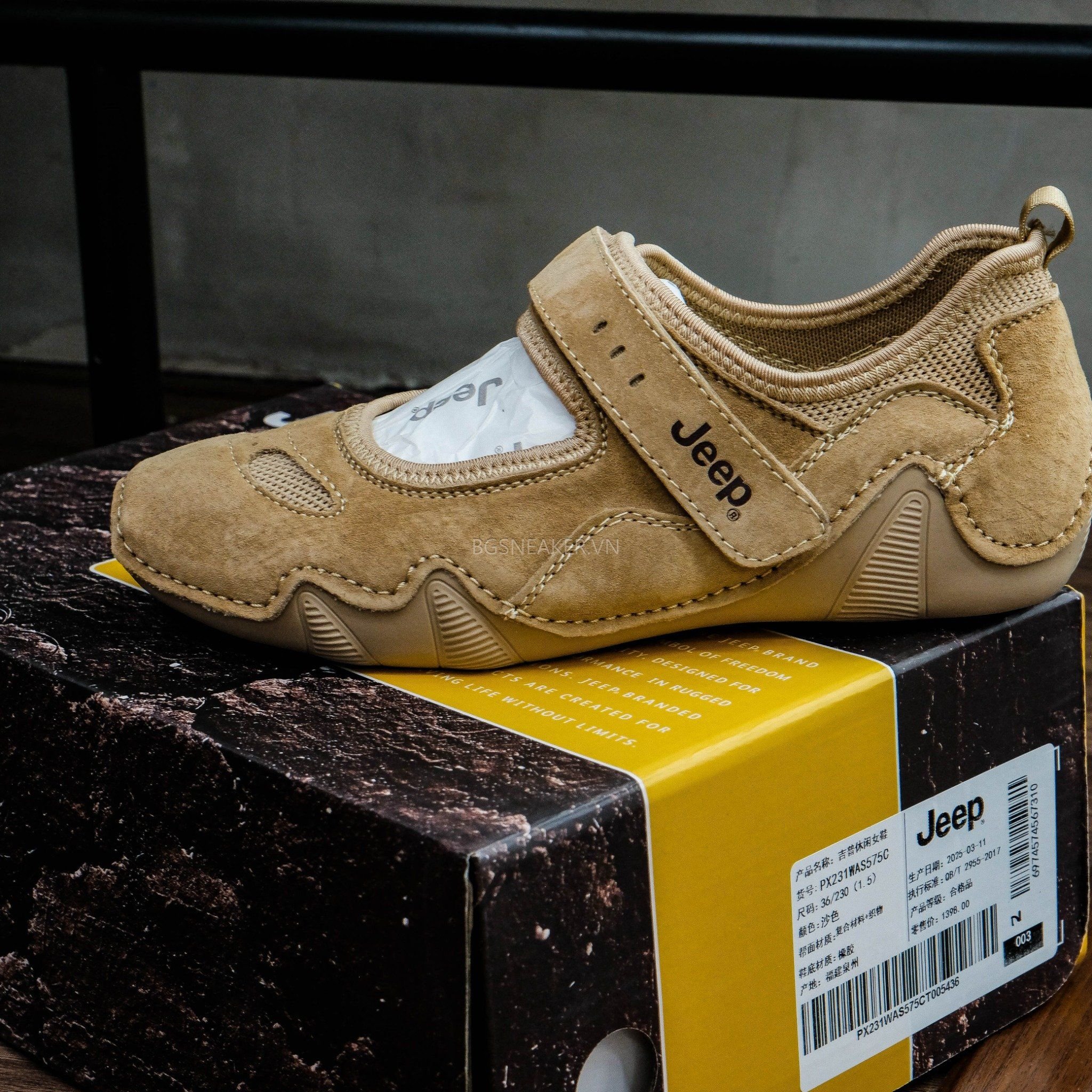  Giày Jeep Lifestyle Shoes Women ’s Low-top Begie [ PX231WAS575 ] 