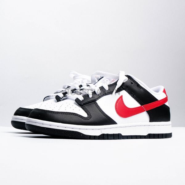  [ FB3354-001 ] Nike Dunk Low Black White Red 