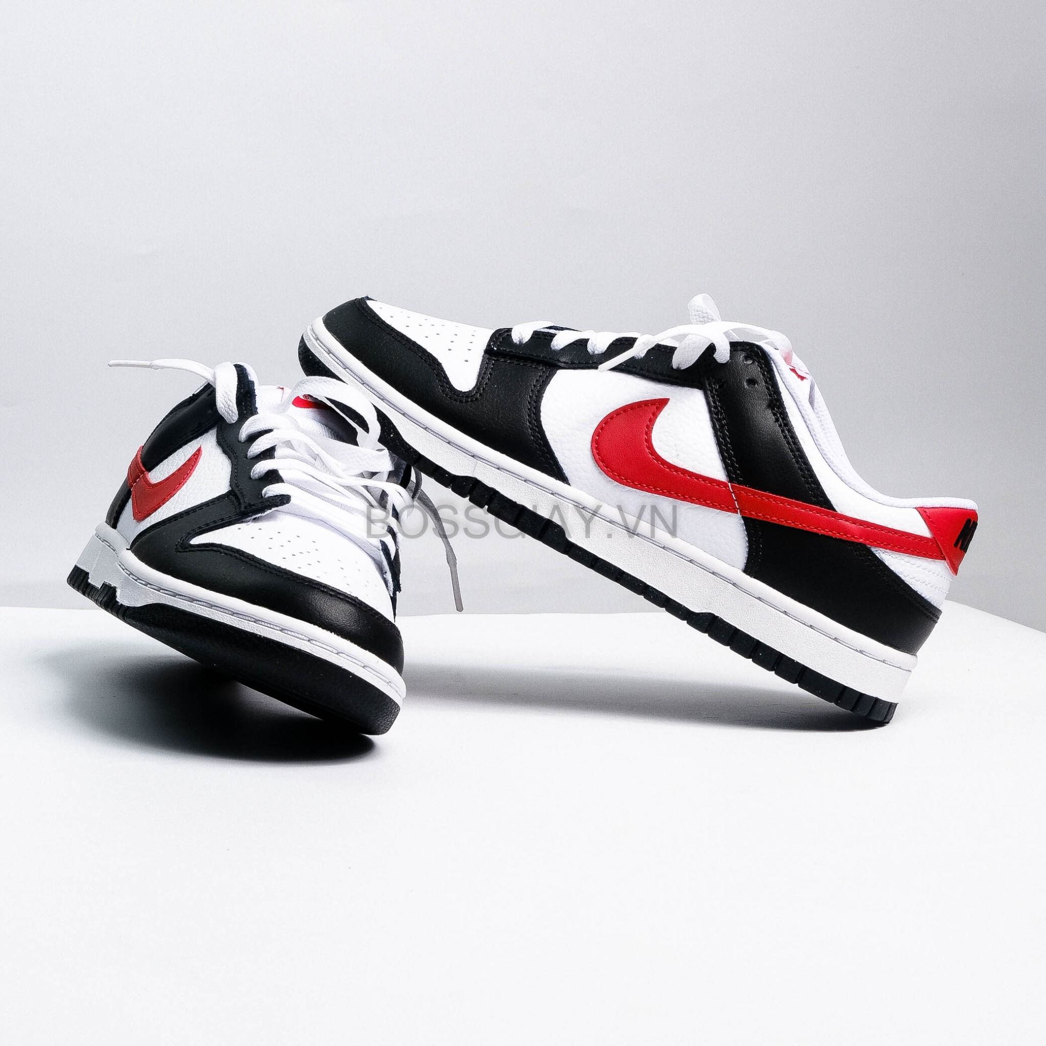  [ FB3354-001 ] Nike Dunk Low Black White Red 