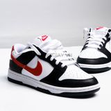  [ FB3354-001 ] Nike Dunk Low Black White Red 