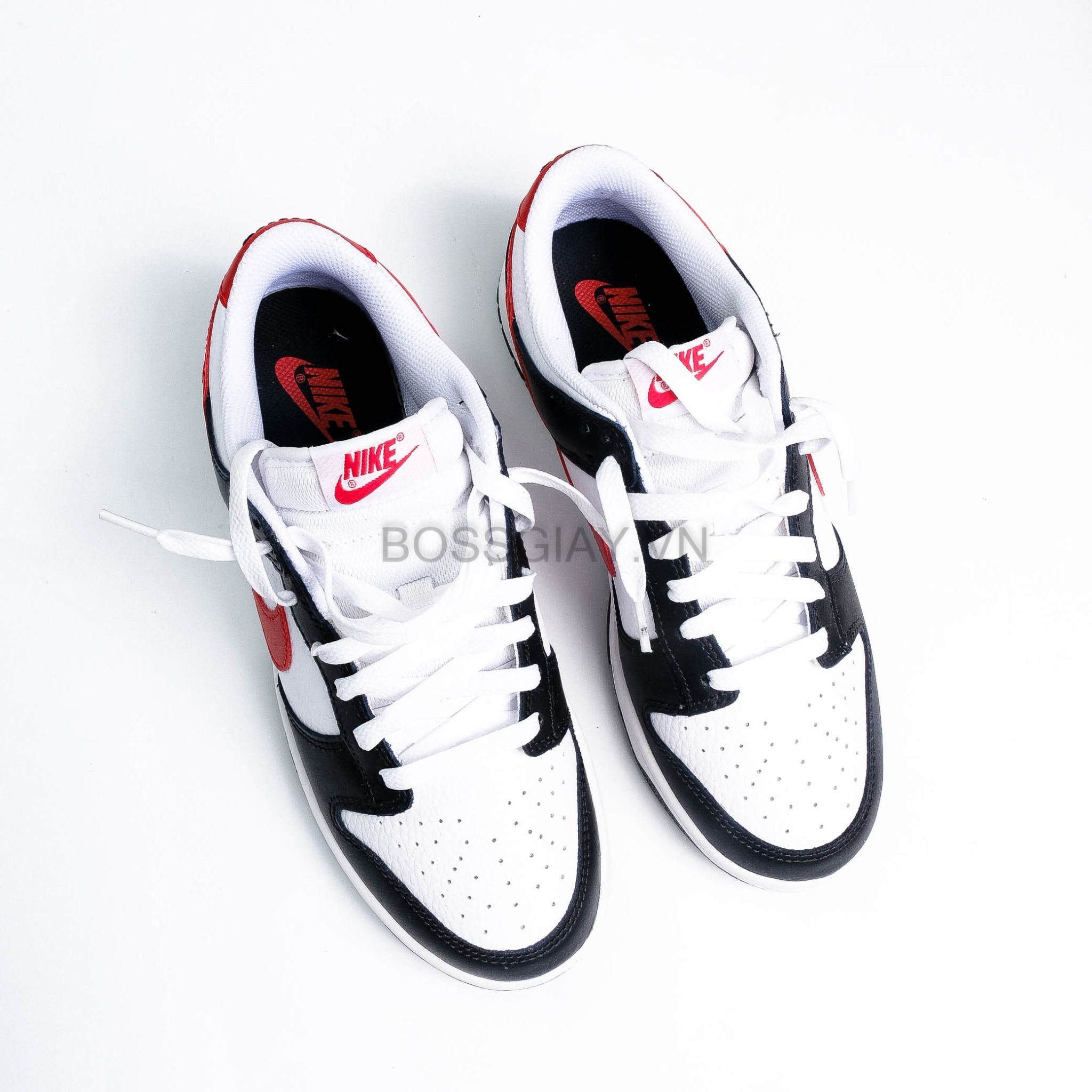  [ FB3354-001 ] Nike Dunk Low Black White Red 