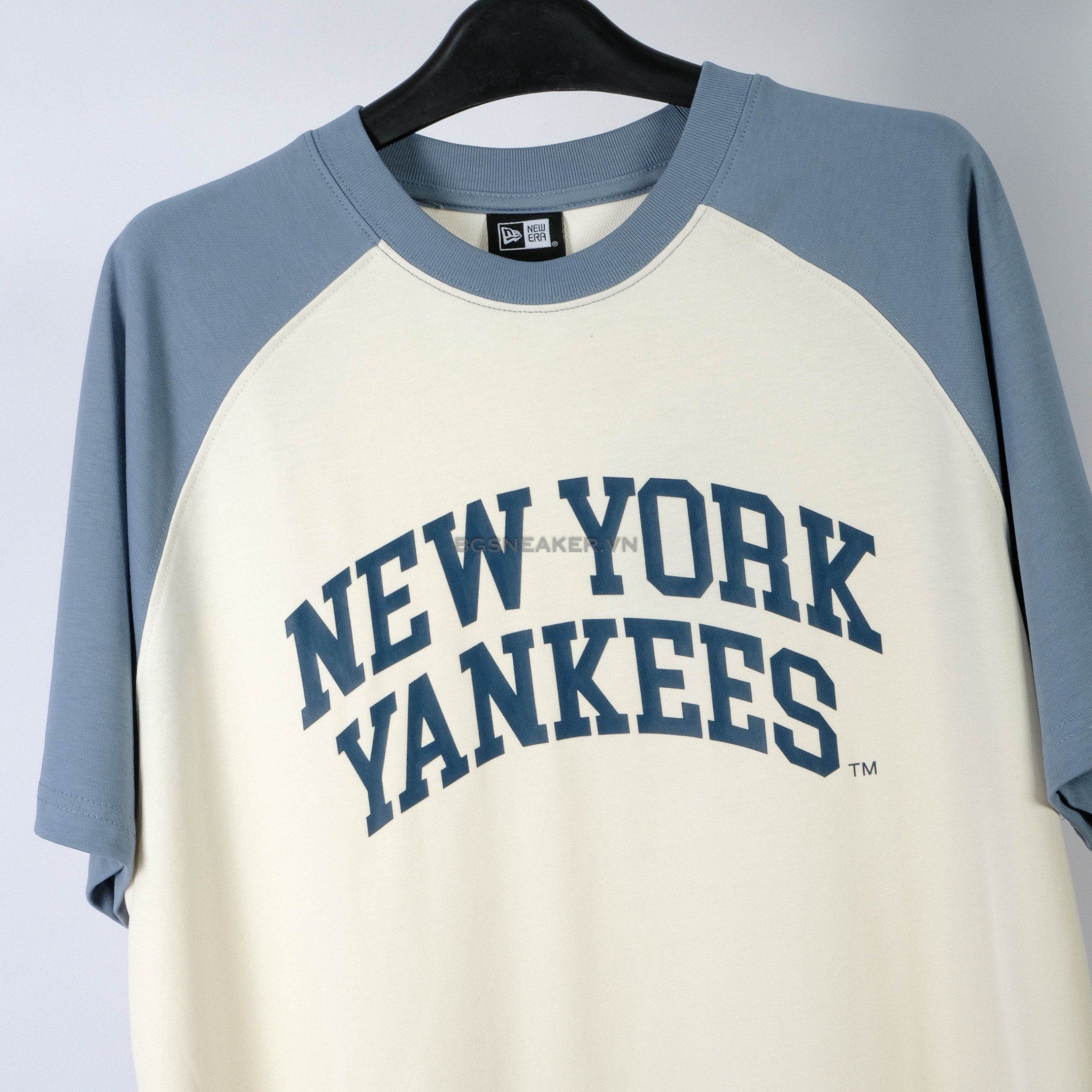  Áo Thun New Era  Yankee Trắng Raglan Blue 14397985 