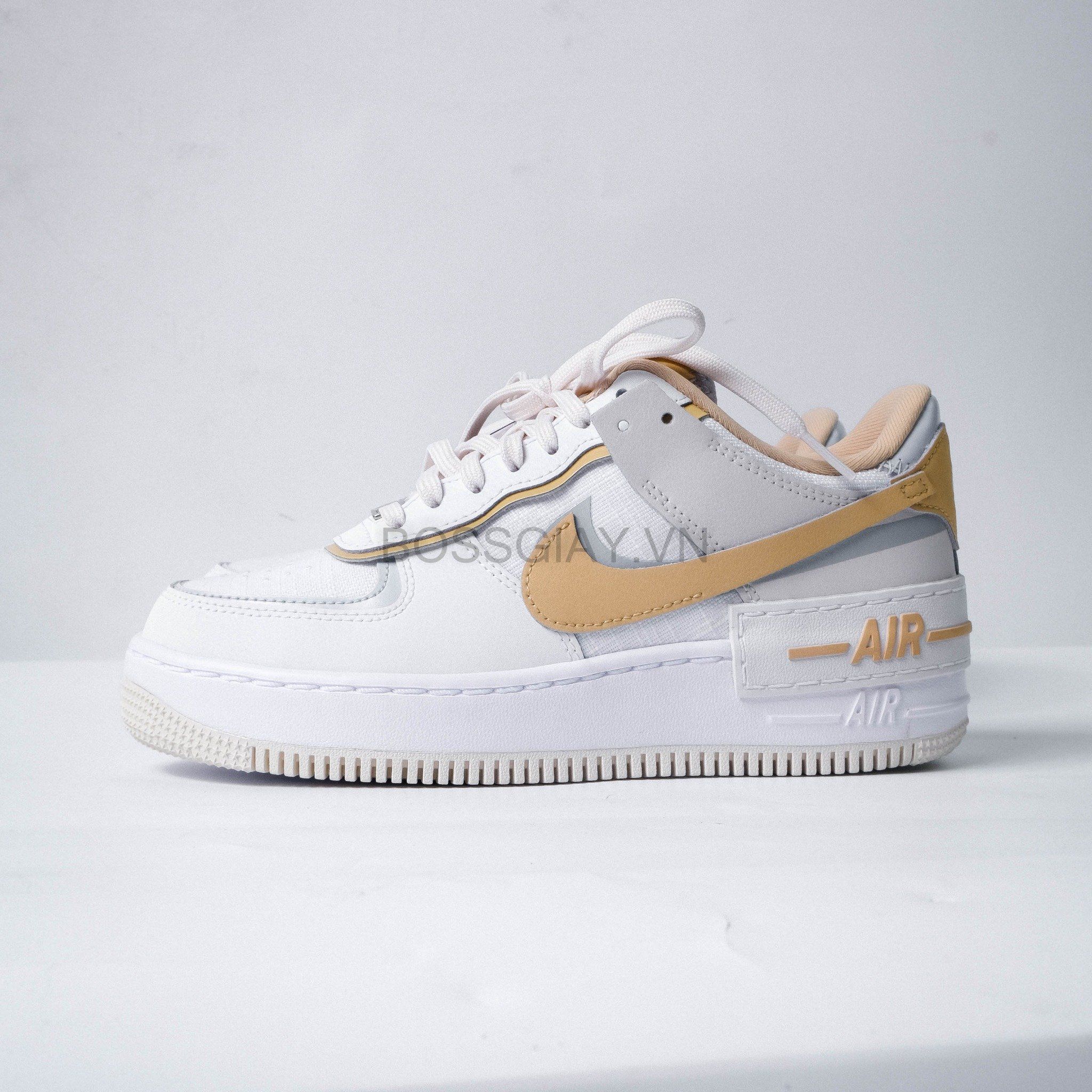  [ DV7449 - 100 ] Nike W Air Force 1 Low Shadow Sail Tan 