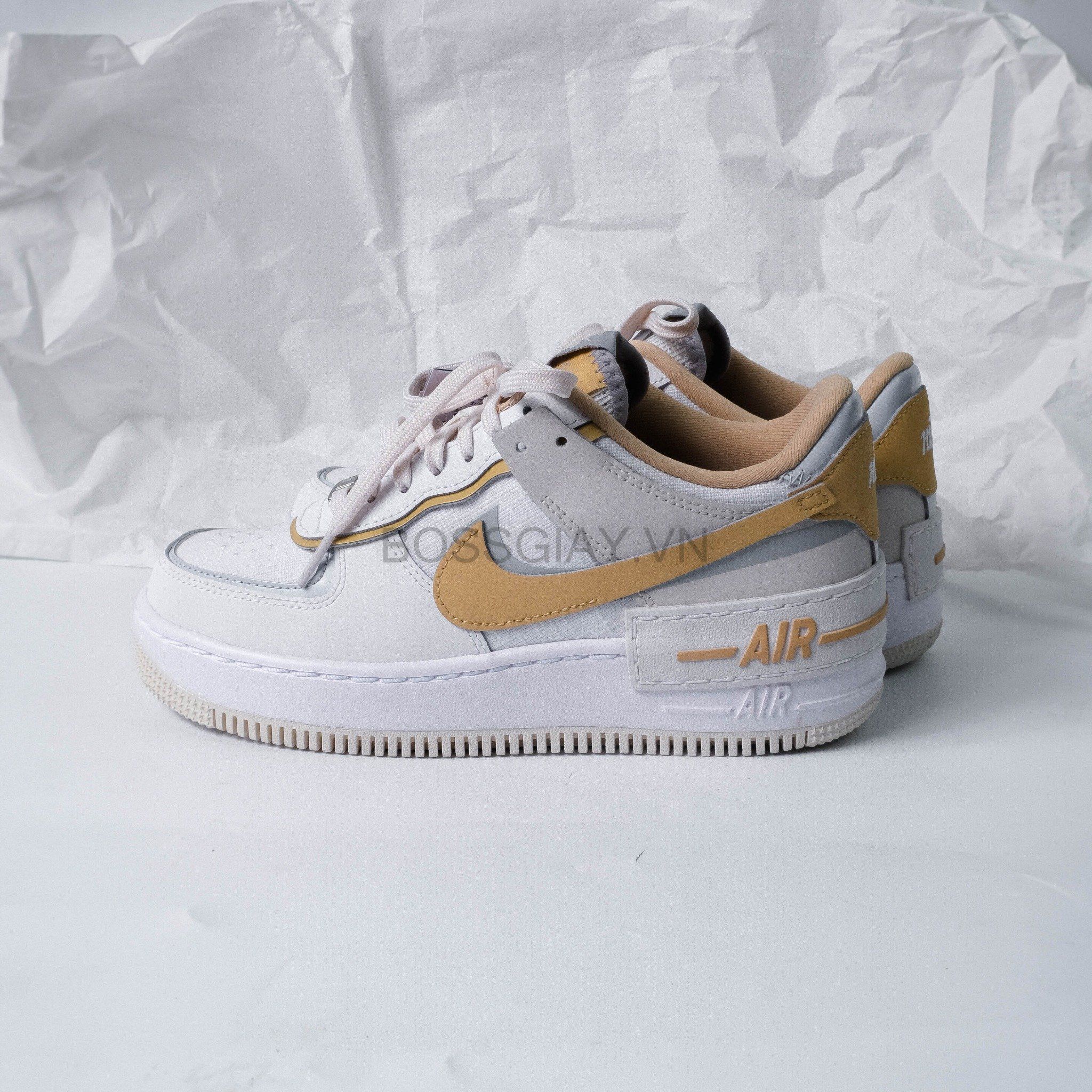  [ DV7449 - 100 ] Nike W Air Force 1 Low Shadow Sail Tan 