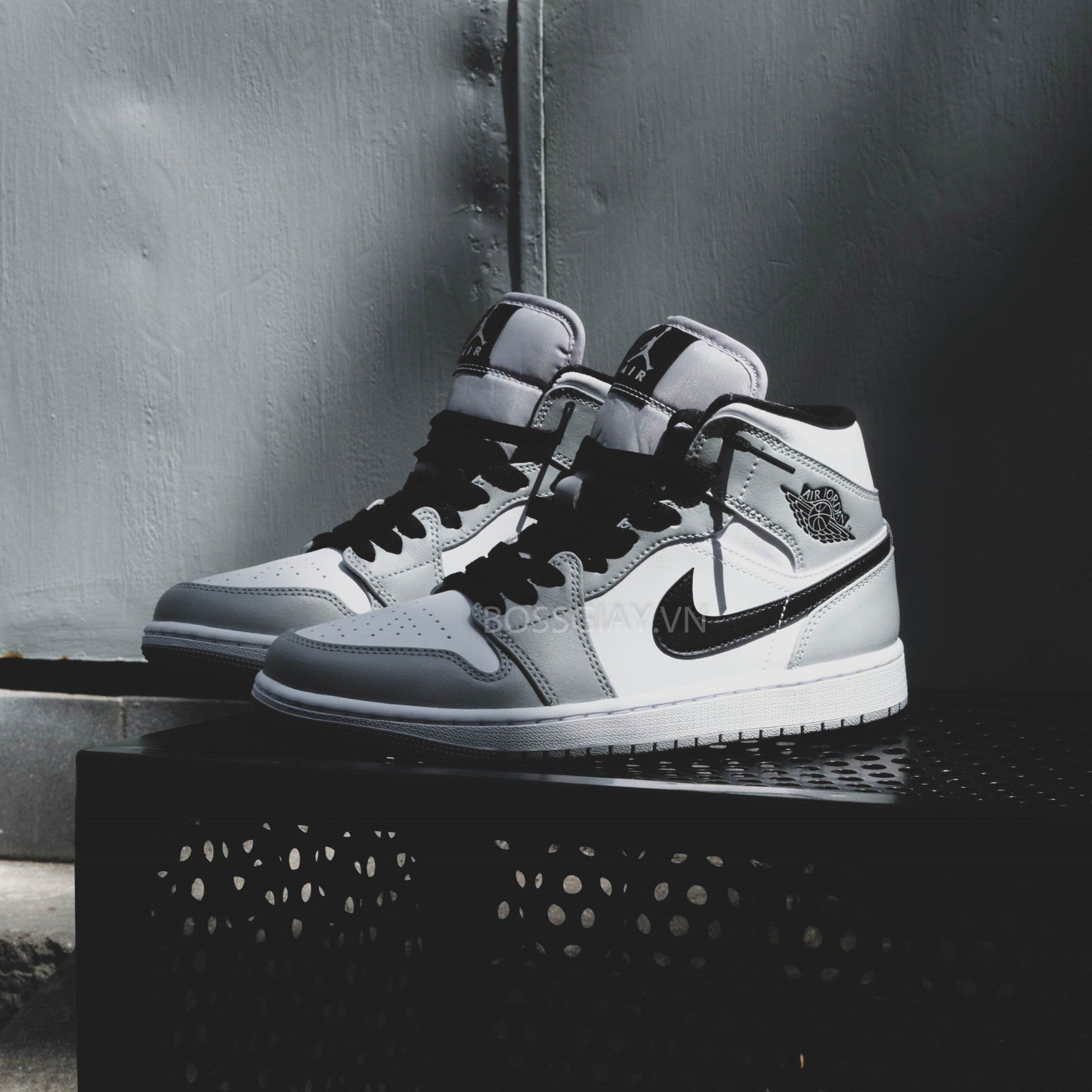  Nike Air Jordan 1 Mid Smoke Grey [ 554724-092 ] 