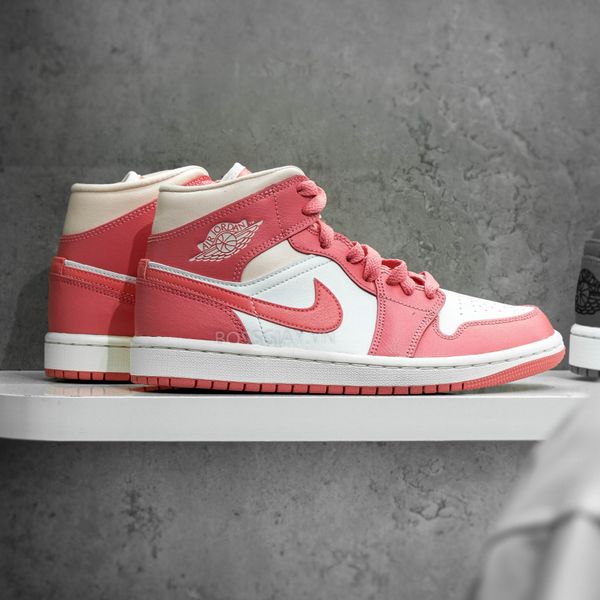  Nike Air Jordan 1 Mid  Strawberries And Cream  [  BQ6472-186  ] 