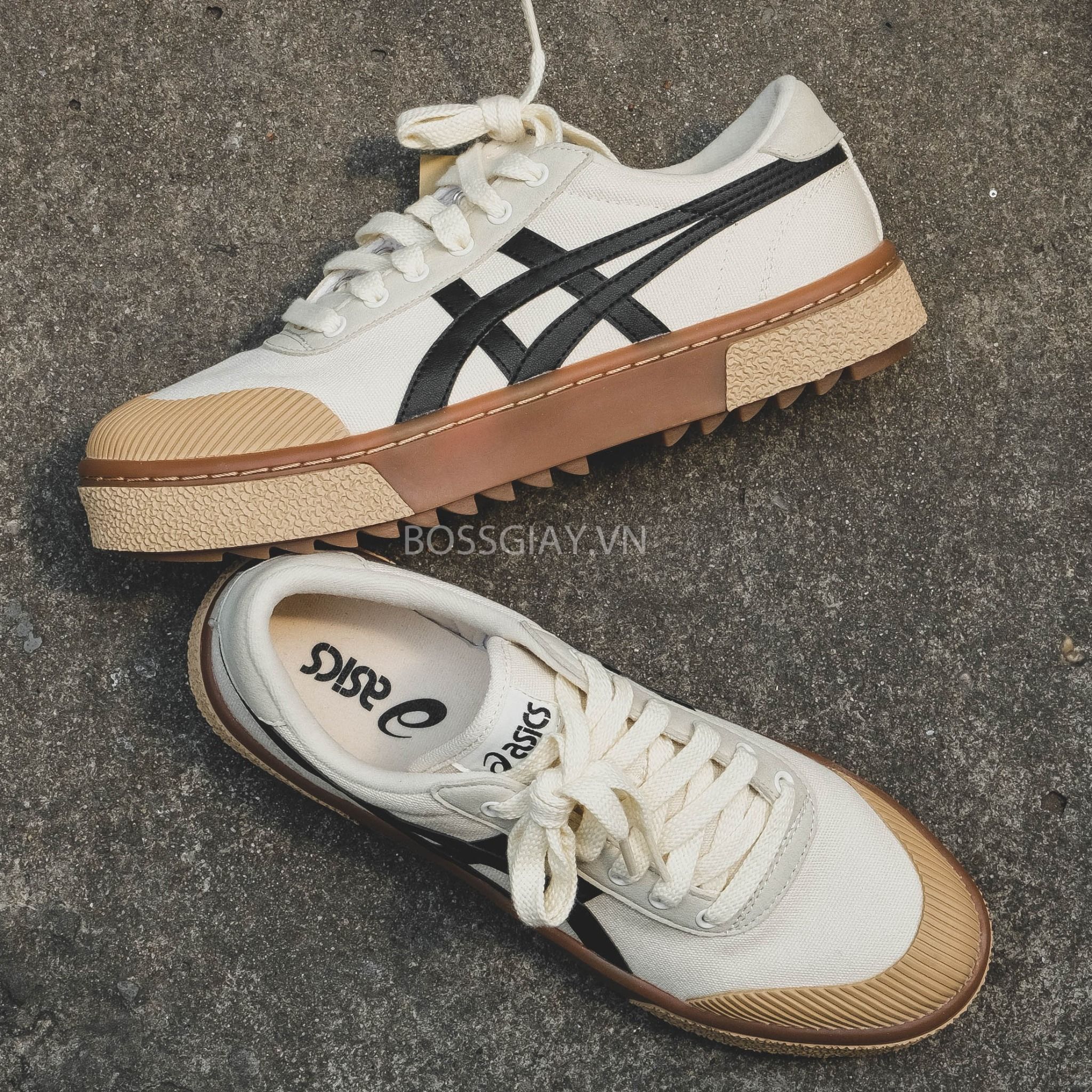  Giày Asics Court Trail White Black 1203A146-021 
