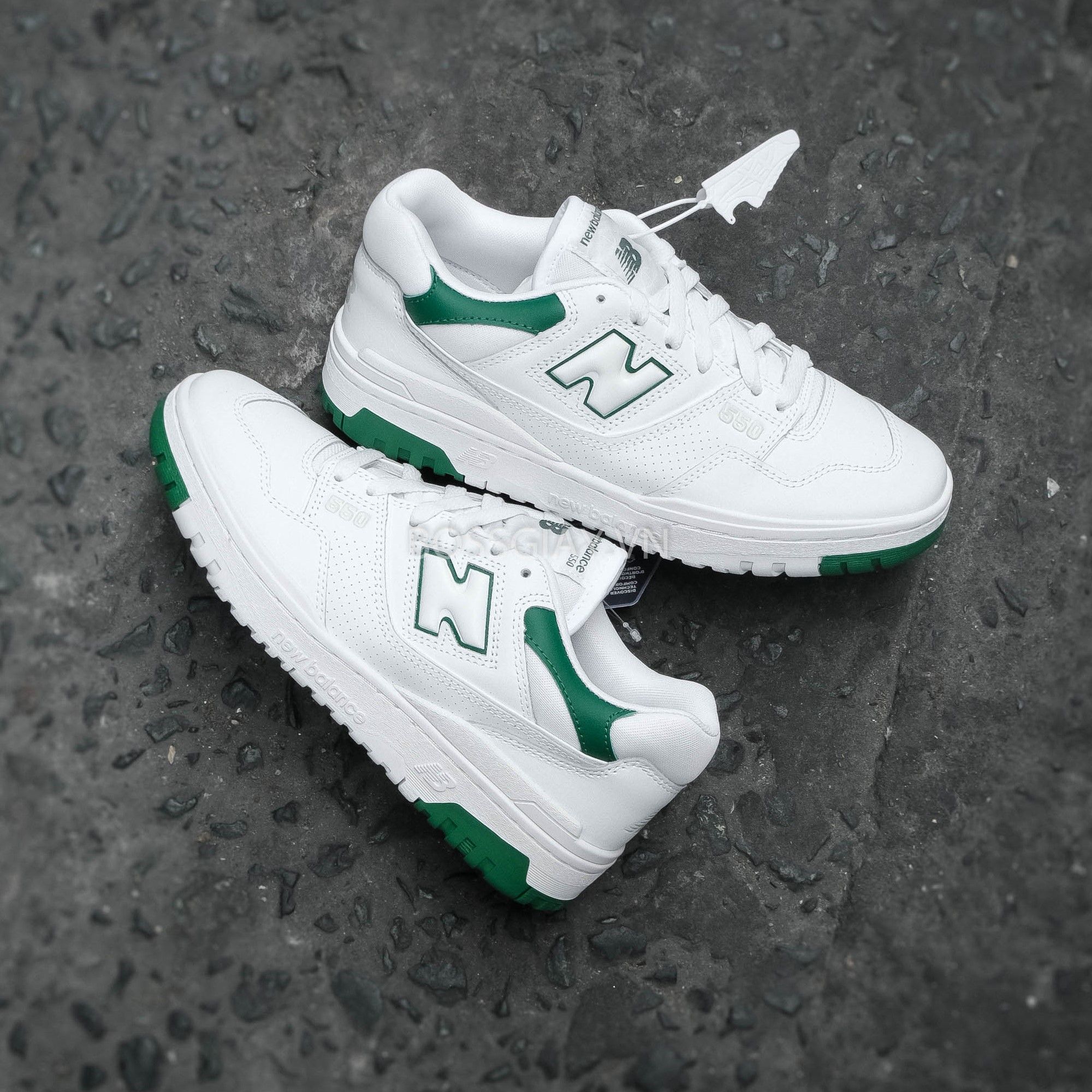  Giày New Balance 550 White Green Cream BB550SWB 