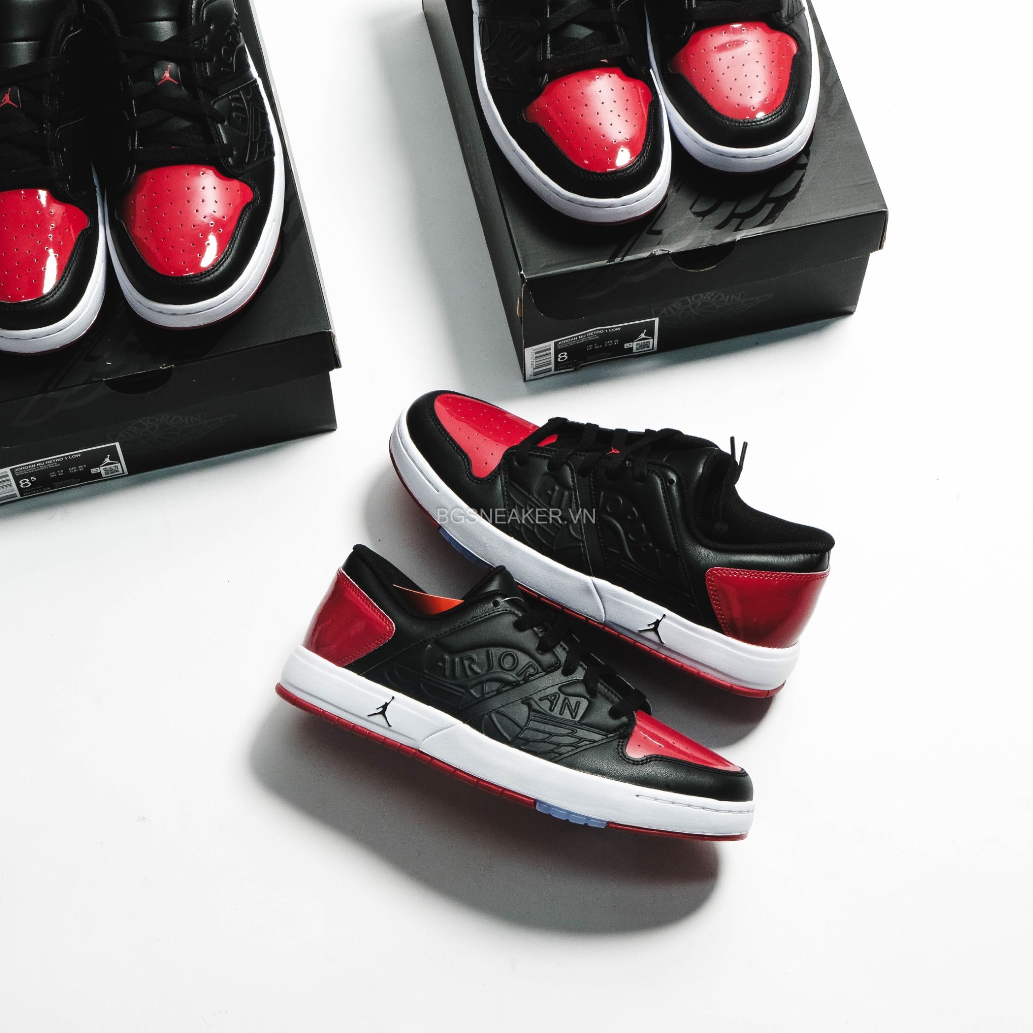  Giày Nike Jordan Nu Retro 1 Patent Bred  DV5141-006 
