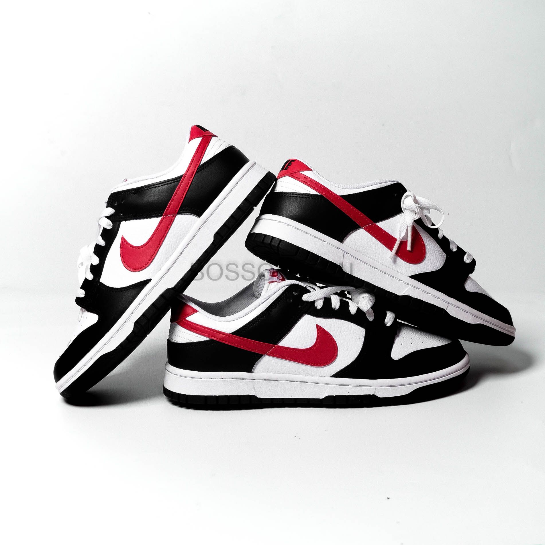  [ FB3354-001 ] Nike Dunk Low Black White Red 