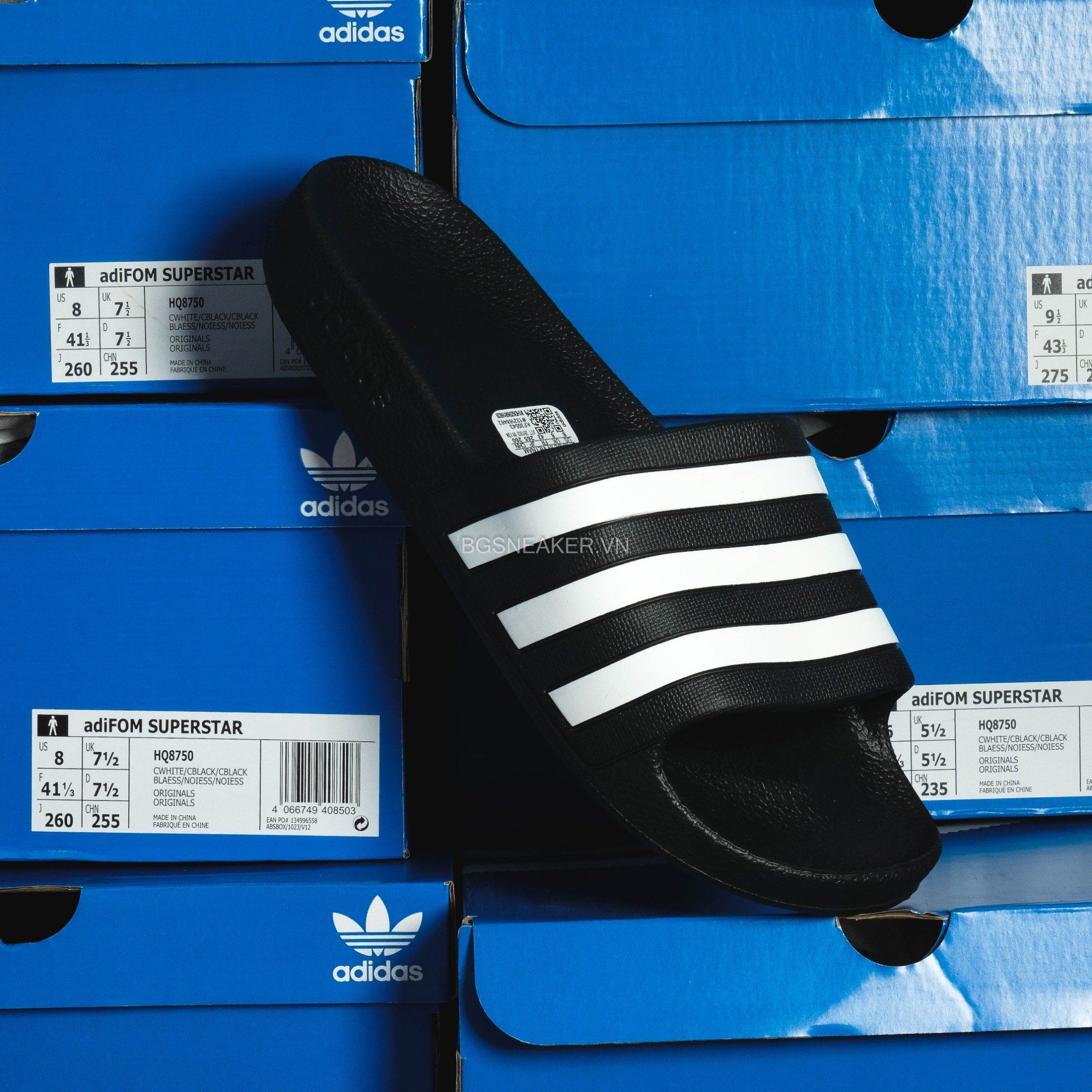  Dép Adidas Adilette Slide Aqua Black White [ F35543 ] 