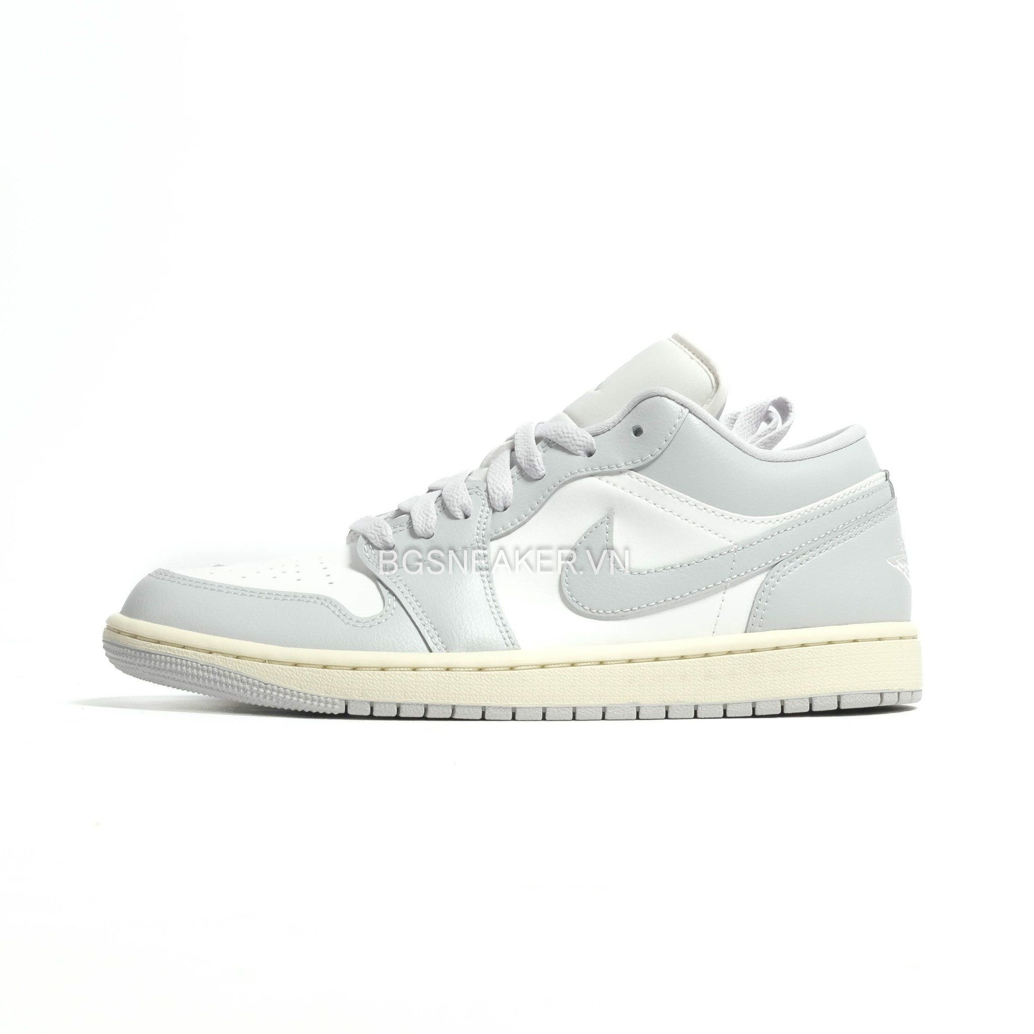  Giày Nike Air Jordan 1 Low Light Grey Sail DC0774-103 
