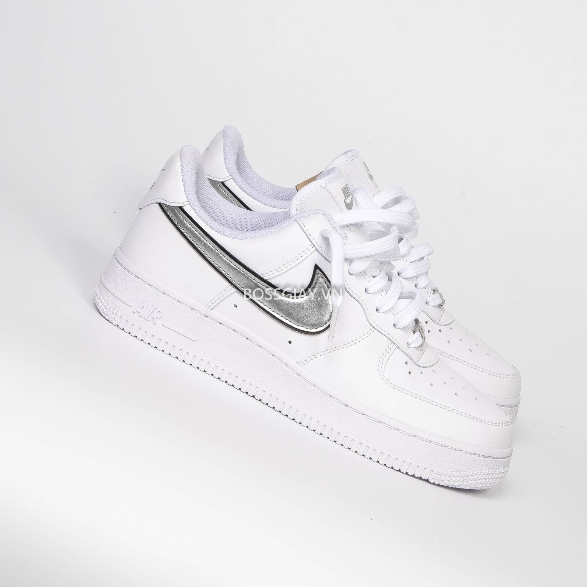  [ DD1523-100 ] Nike Air Force 1 07 Essential White Metallic Silver 