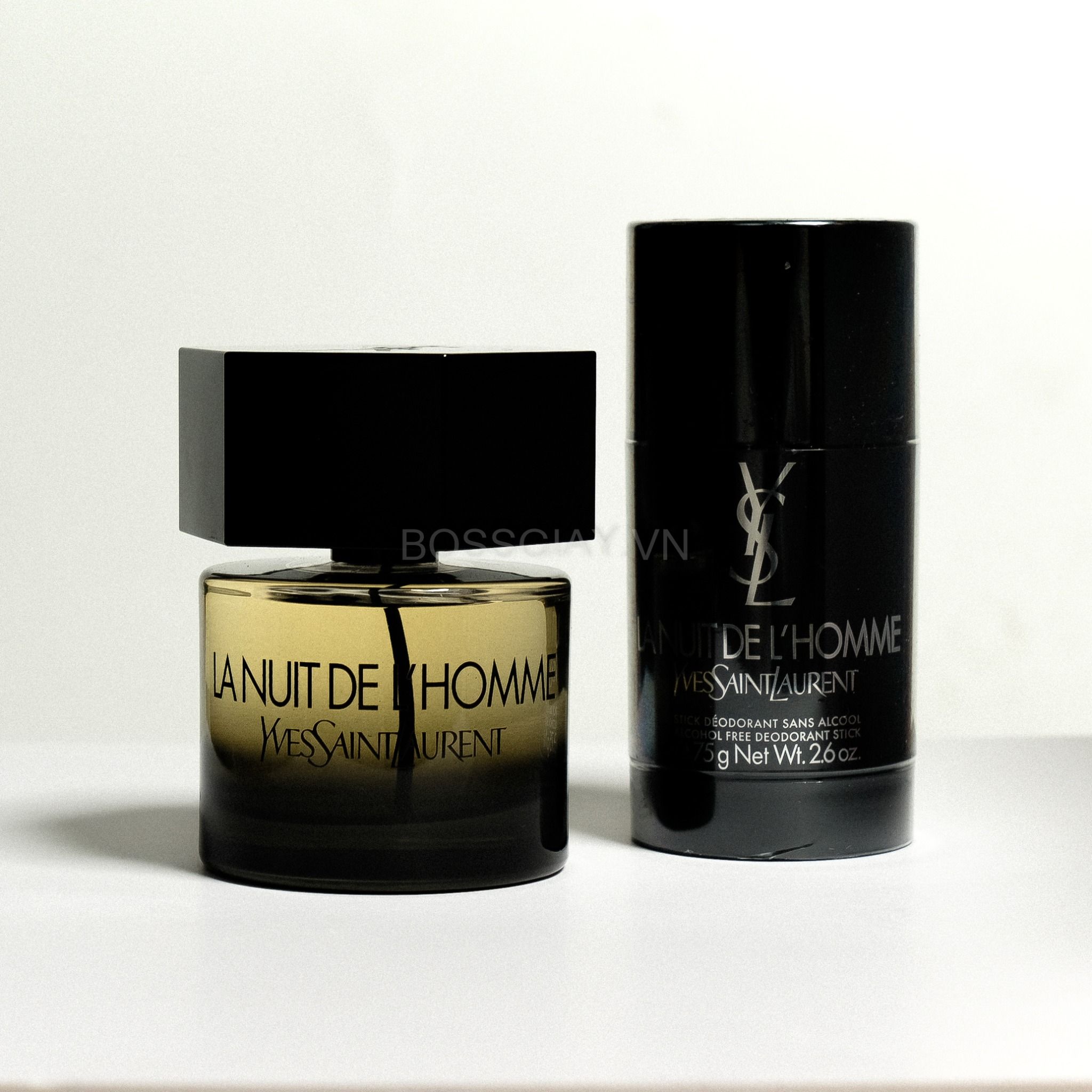  Set Nước Hoa Nam Yves Saint Laurent YSL La Nuit De L’homme EDT 60ml + Lăn Khử Mùi YSL Deodorant 75g 