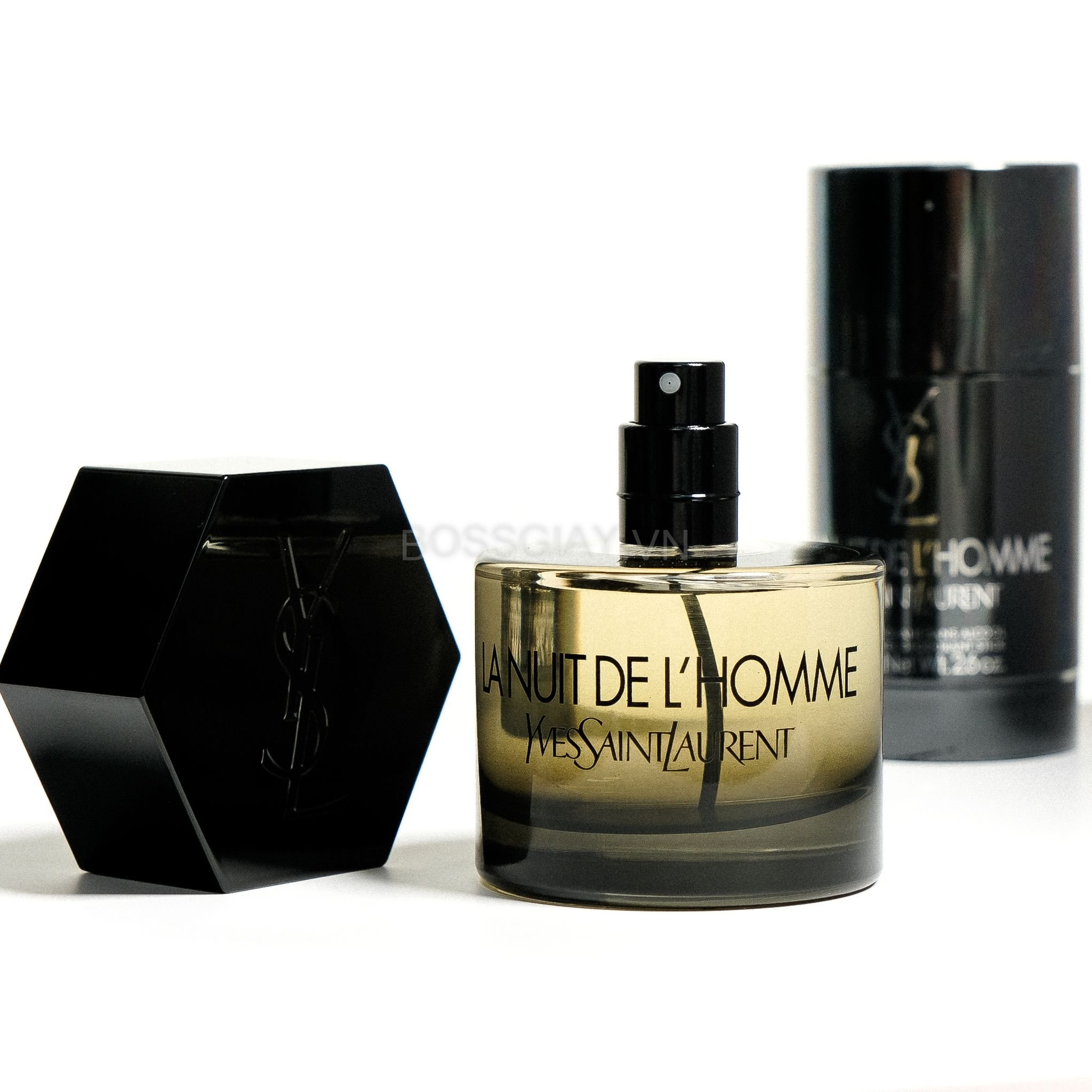  Set Nước Hoa Nam Yves Saint Laurent YSL La Nuit De L’homme EDT 60ml + Lăn Khử Mùi YSL Deodorant 75g 