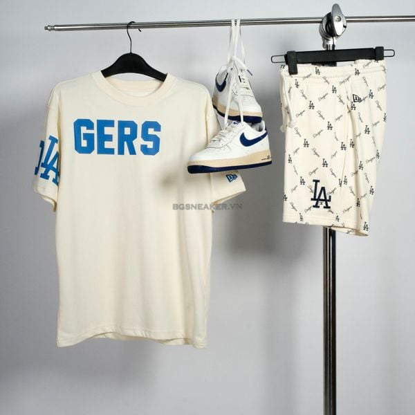  Áo Thun New Era LA Dodger  Cream Blue 13544568 
