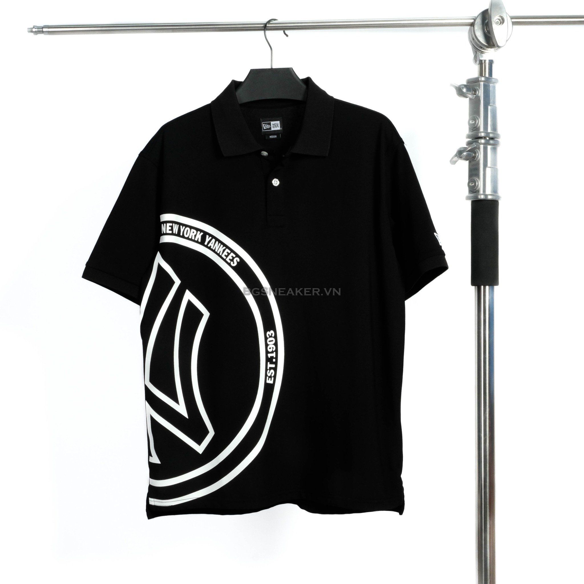  Áo Thun Polo New Era Yankee Black White 13533669 