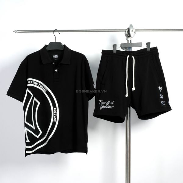  Áo Thun Polo New Era Yankee Black White 13533669 