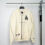  Áo Khoác Hoodie Zip New Era LA Logo Thêu Cream 14385518 