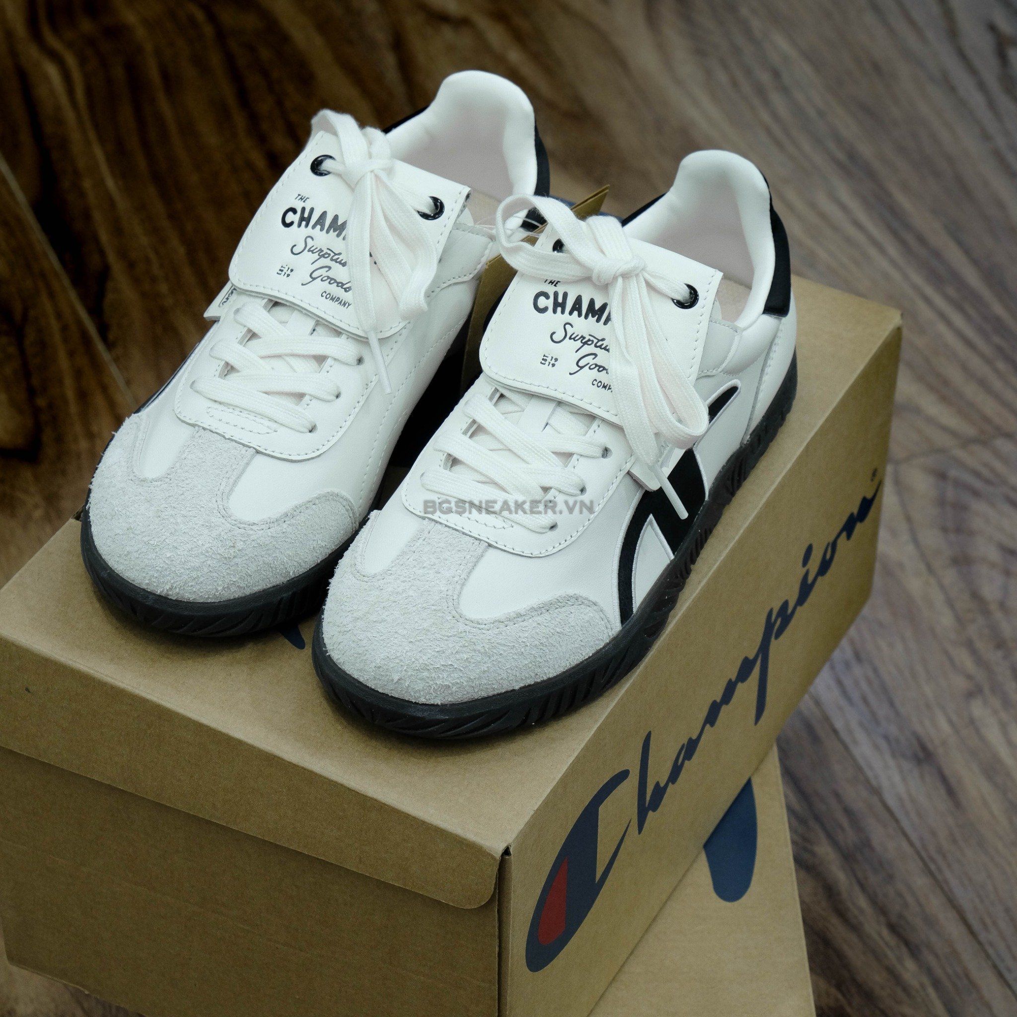 Giày Champion Essentials Champ T-Trainer ' Cream/Black ' [ U4CFCTW14U3 ] [ U5AFCTW15U3 ] 